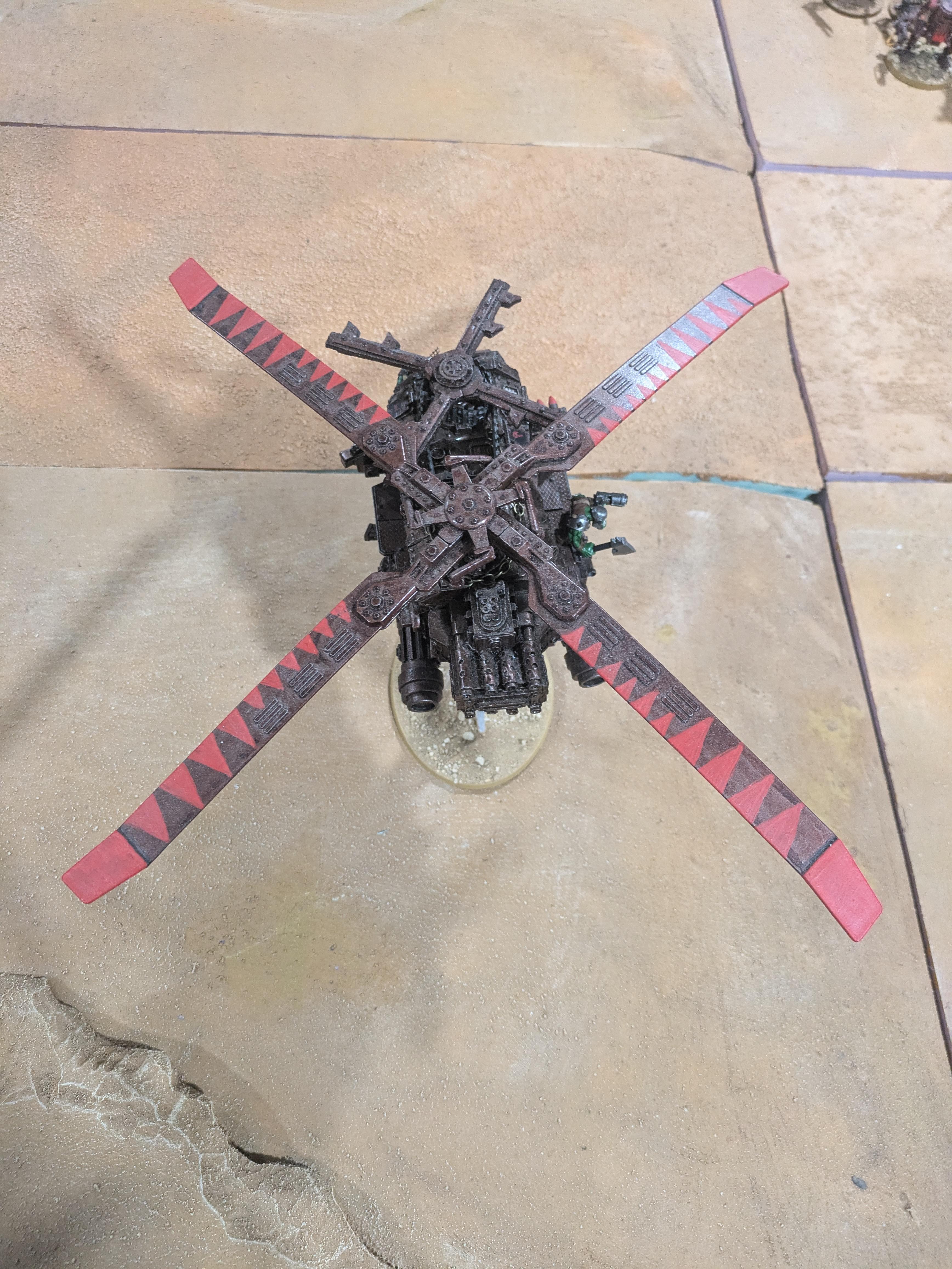 Chinork, Conversion, Converted Kopta, Helicopter, Kitbashed Warkopta, Kopta, Ork Helicopter, Ork Warkopta, War Kopta, War Kopta Conversion, Warkopta, Warkopta Conversion