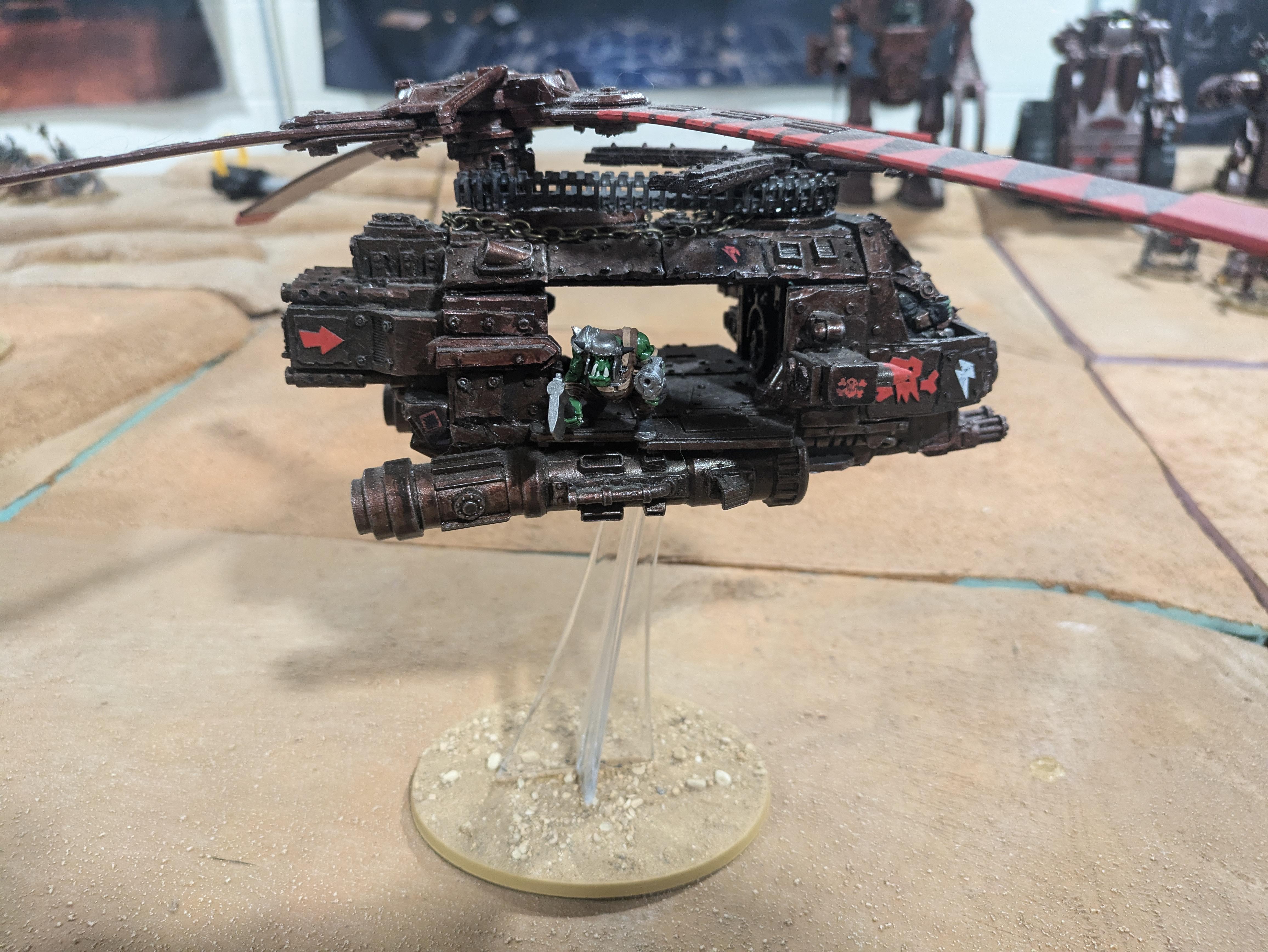 Chinork, Conversion, Converted Kopta, Helicopter, Kitbashed Warkopta, Kopta, Ork Helicopter, Ork Warkopta, War Kopta, War Kopta Conversion, Warkopta, Warkopta Conversion