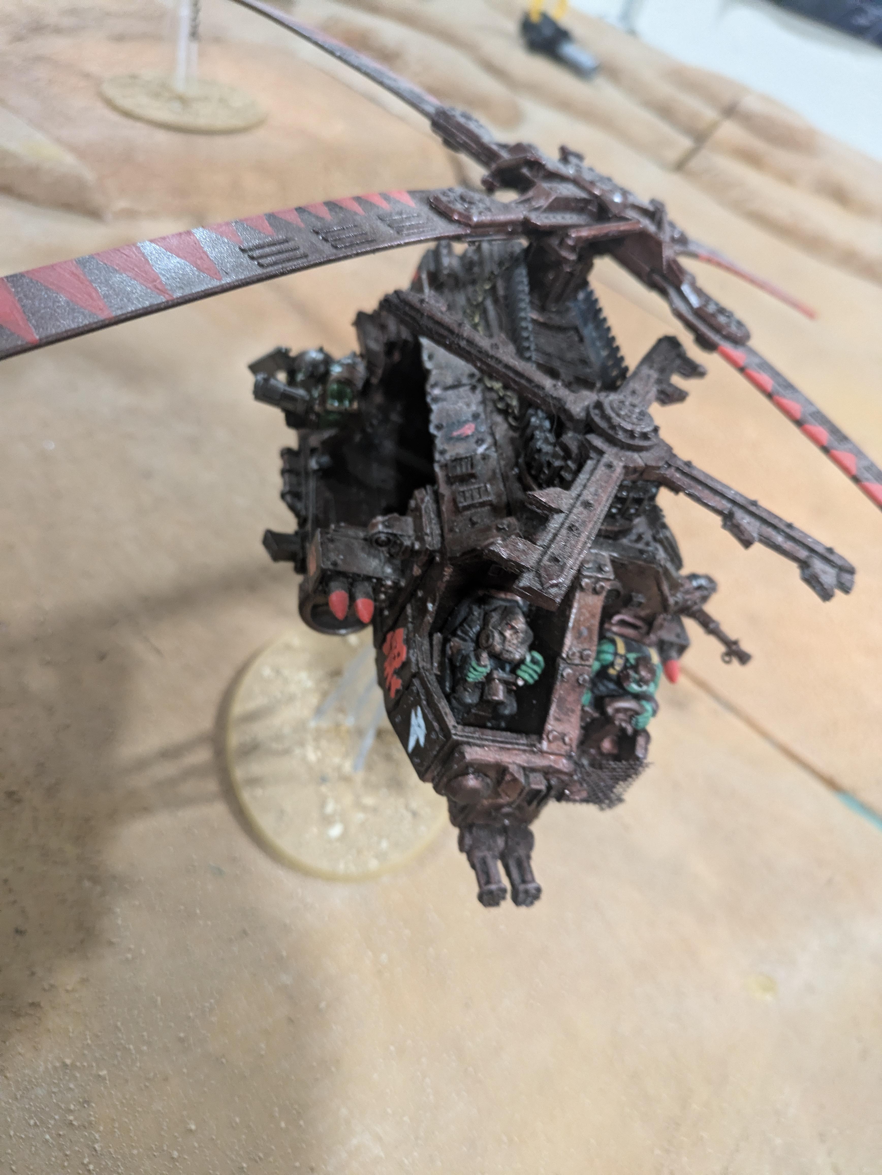 Chinork, Conversion, Converted Kopta, Helicopter, Kitbashed Warkopta, Kopta, Ork Helicopter, Ork Warkopta, War Kopta, War Kopta Conversion, Warkopta, Warkopta Conversion
