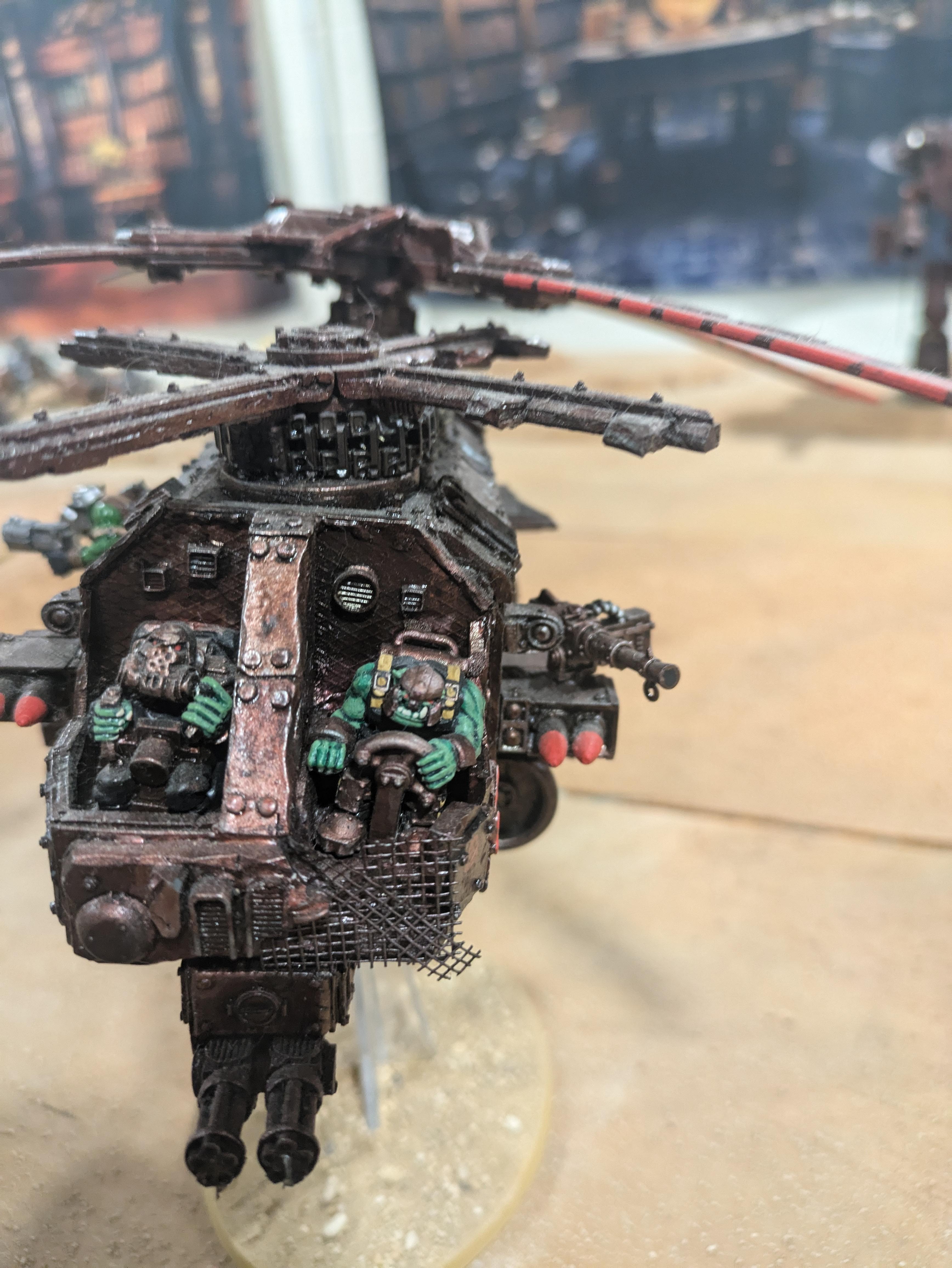 Chinork, Conversion, Converted Kopta, Helicopter, Kitbashed Warkopta, Kopta, Ork Helicopter, Ork Warkopta, War Kopta, War Kopta Conversion, Warkopta, Warkopta Conversion