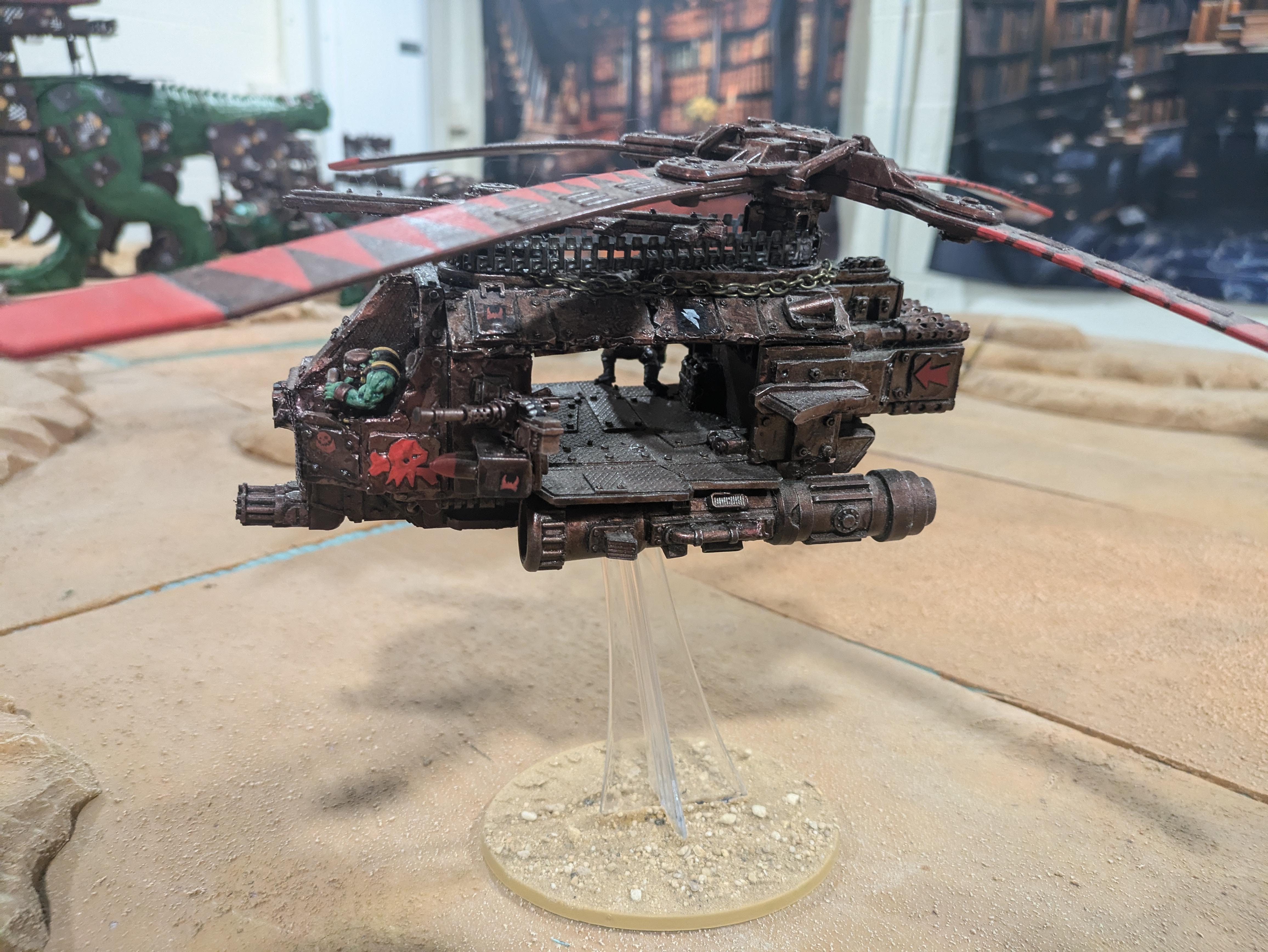 Chinork, Conversion, Converted Kopta, Helicopter, Kitbashed Warkopta, Kopta, Ork Helicopter, Ork Warkopta, War Kopta, War Kopta Conversion, Warkopta, Warkopta Conversion
