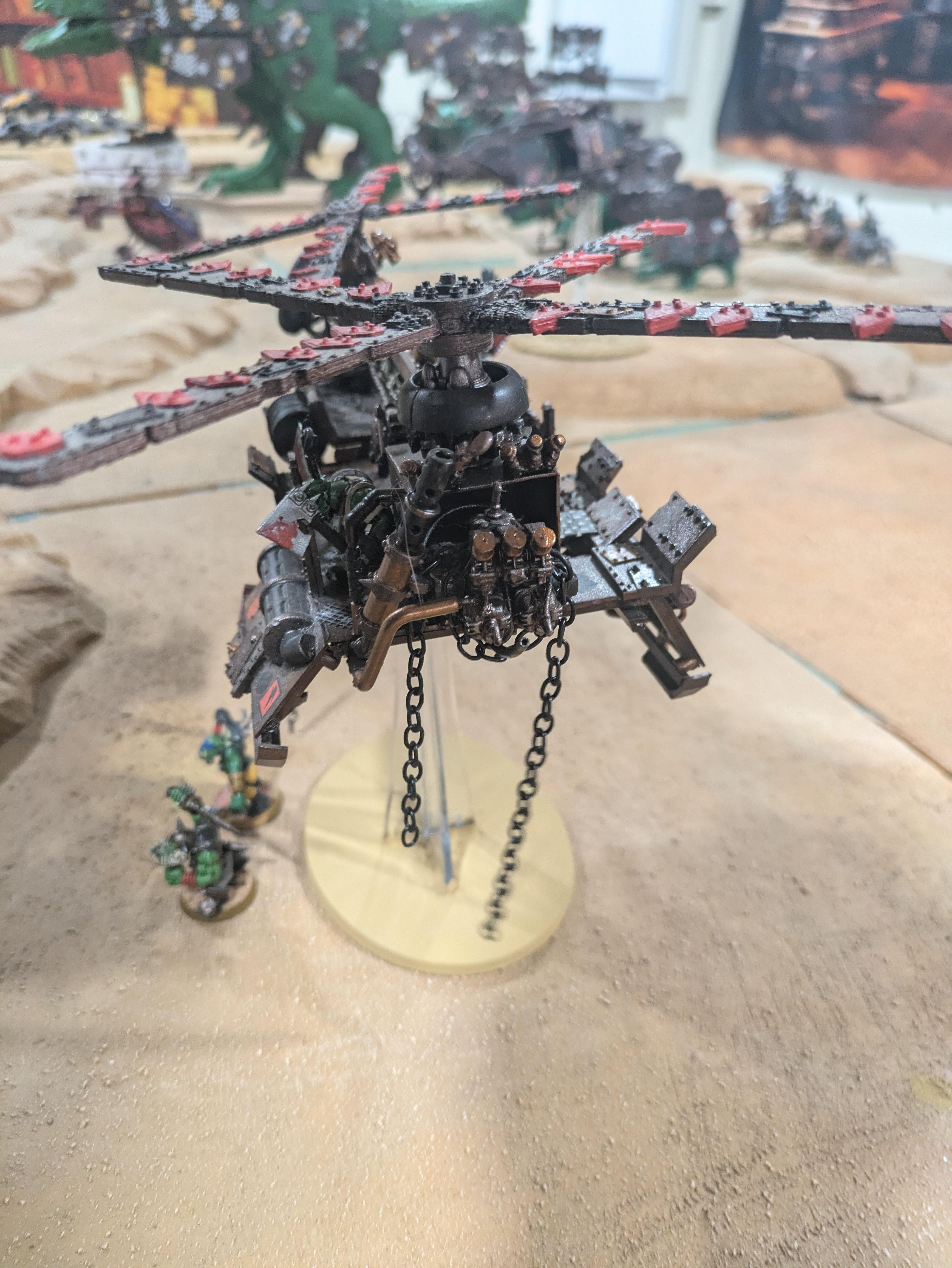 Chinork, Conversion, Converted Kopta, Helicopter, Kitbashed Warkopta, Kopta, Ork Helicopter, Ork Warkopta, War Kopta, War Kopta Conversion, Warkopta, Warkopta Conversion