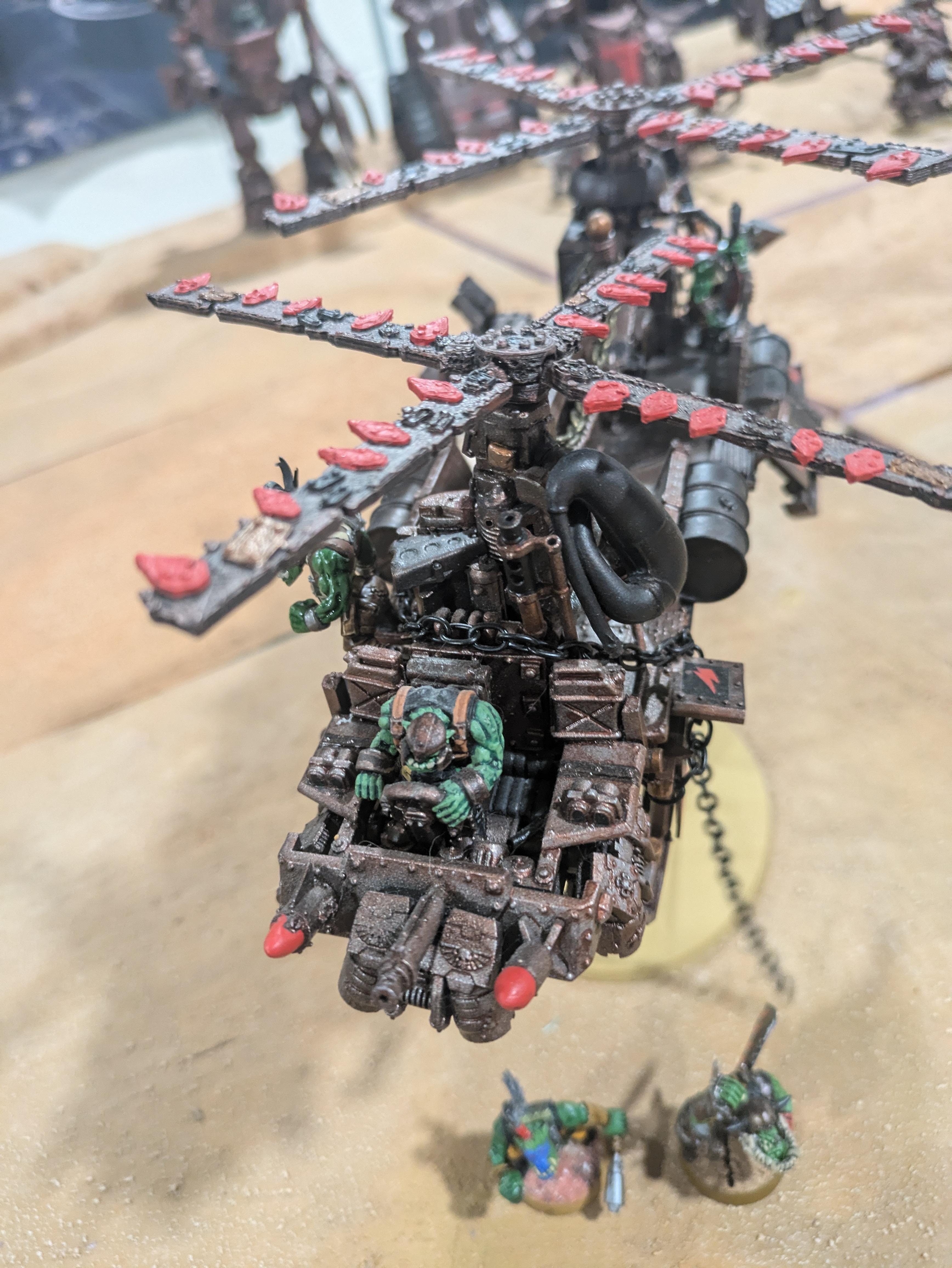 Chinork, Conversion, Converted Kopta, Helicopter, Kitbashed Warkopta, Kopta, Ork Helicopter, Ork Warkopta, War Kopta, War Kopta Conversion, Warkopta, Warkopta Conversion