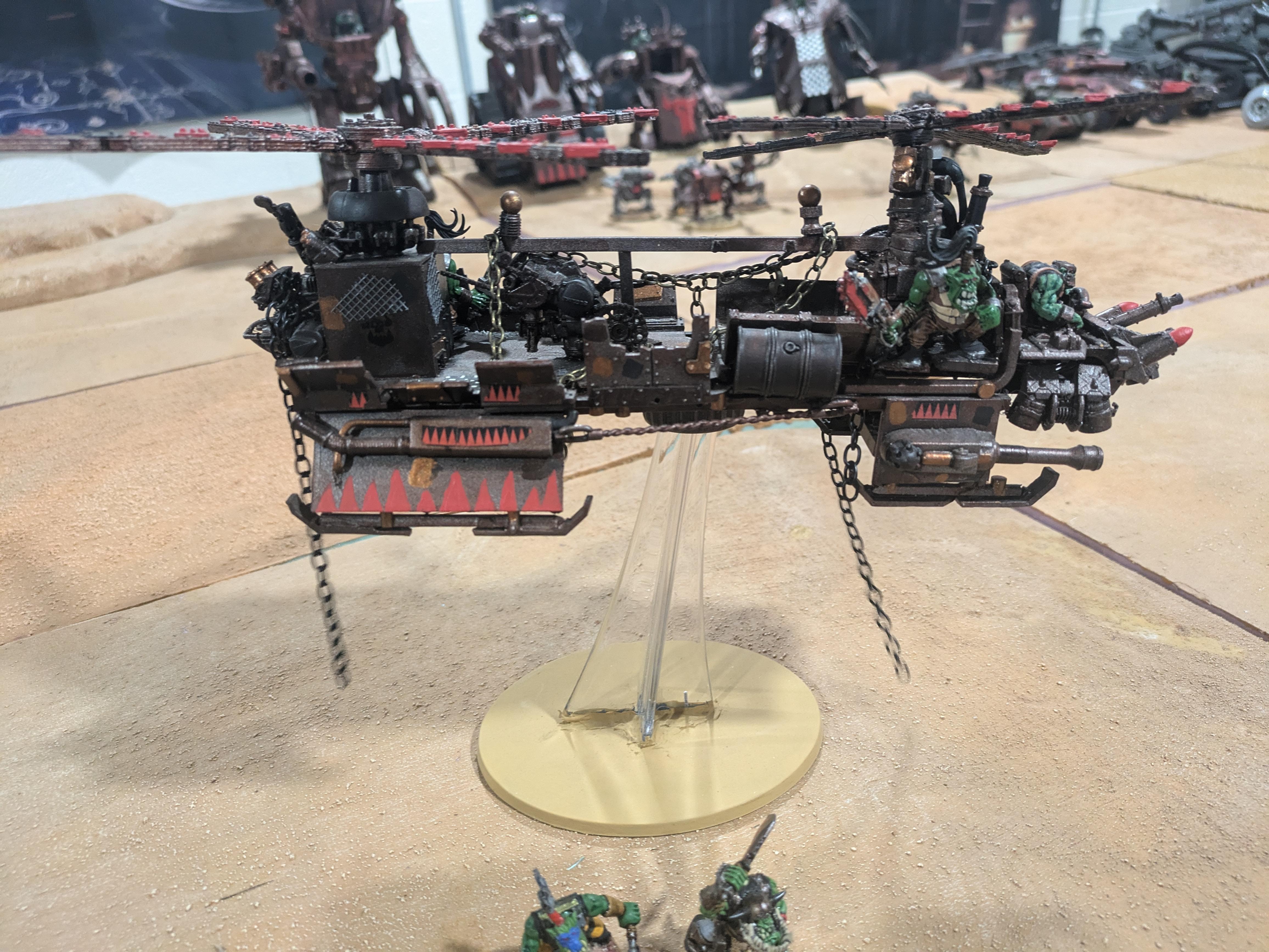 Chinork, Conversion, Converted Kopta, Helicopter, Kitbashed Warkopta, Kopta, Ork Helicopter, Ork Warkopta, War Kopta, War Kopta Conversion, Warkopta, Warkopta Conversion
