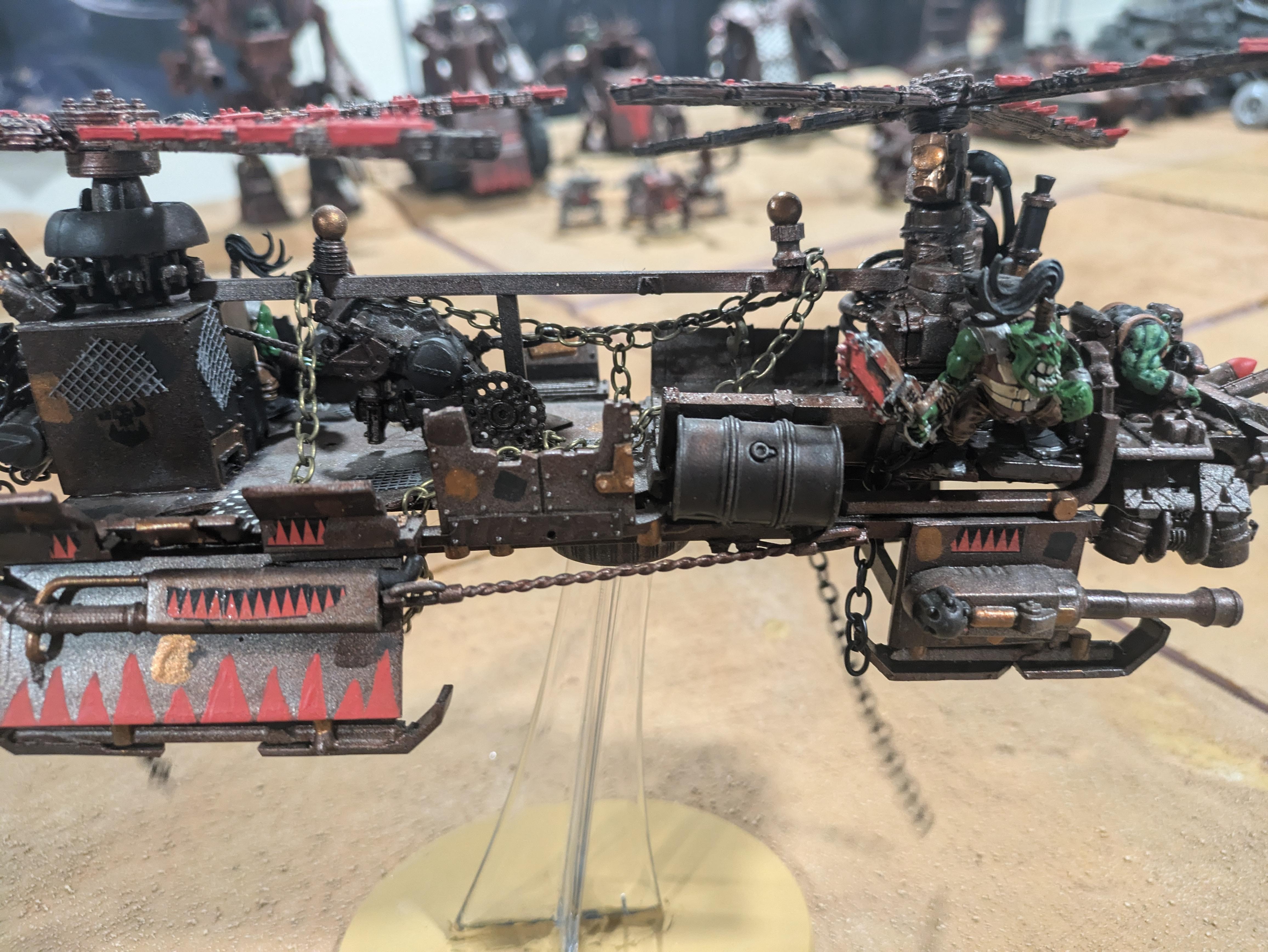 Chinork, Conversion, Converted Kopta, Helicopter, Kitbashed Warkopta, Kopta, Ork Helicopter, Ork Warkopta, War Kopta, War Kopta Conversion, Warkopta, Warkopta Conversion