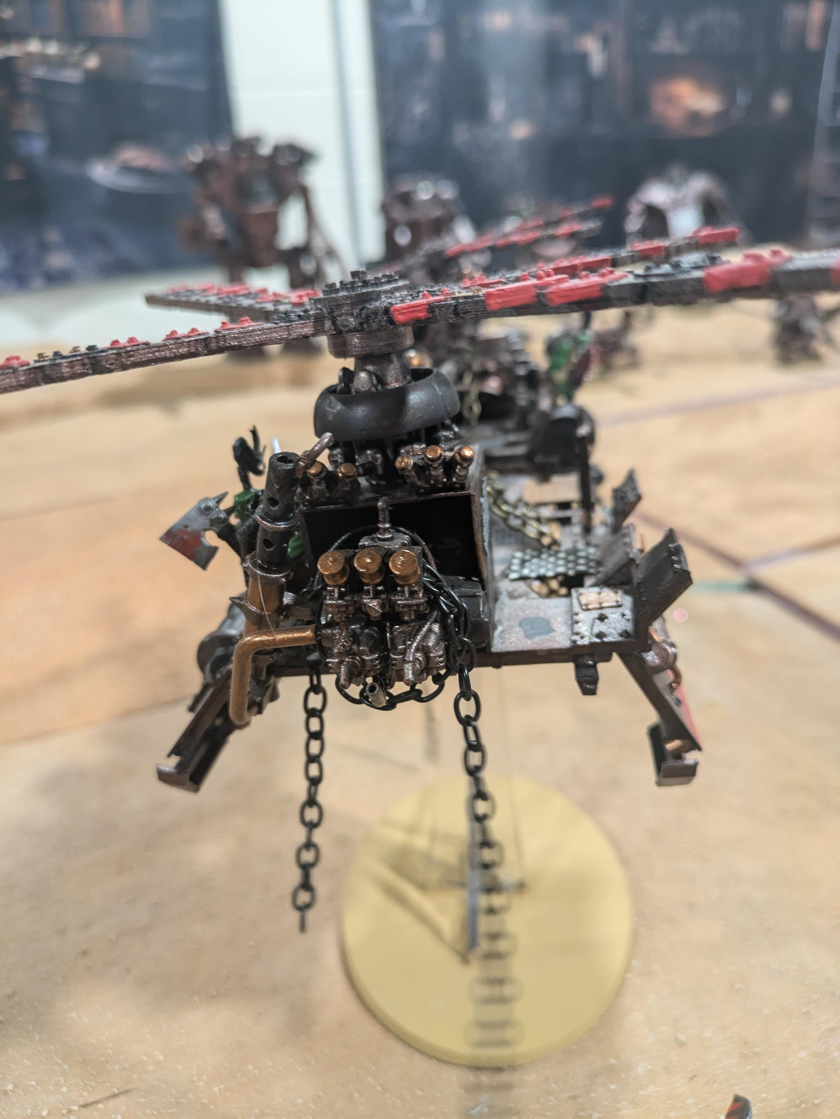 Chinork, Conversion, Converted Kopta, Helicopter, Kitbashed Warkopta, Kopta, Ork Helicopter, Ork Warkopta, War Kopta, War Kopta Conversion, Warkopta, Warkopta Conversion