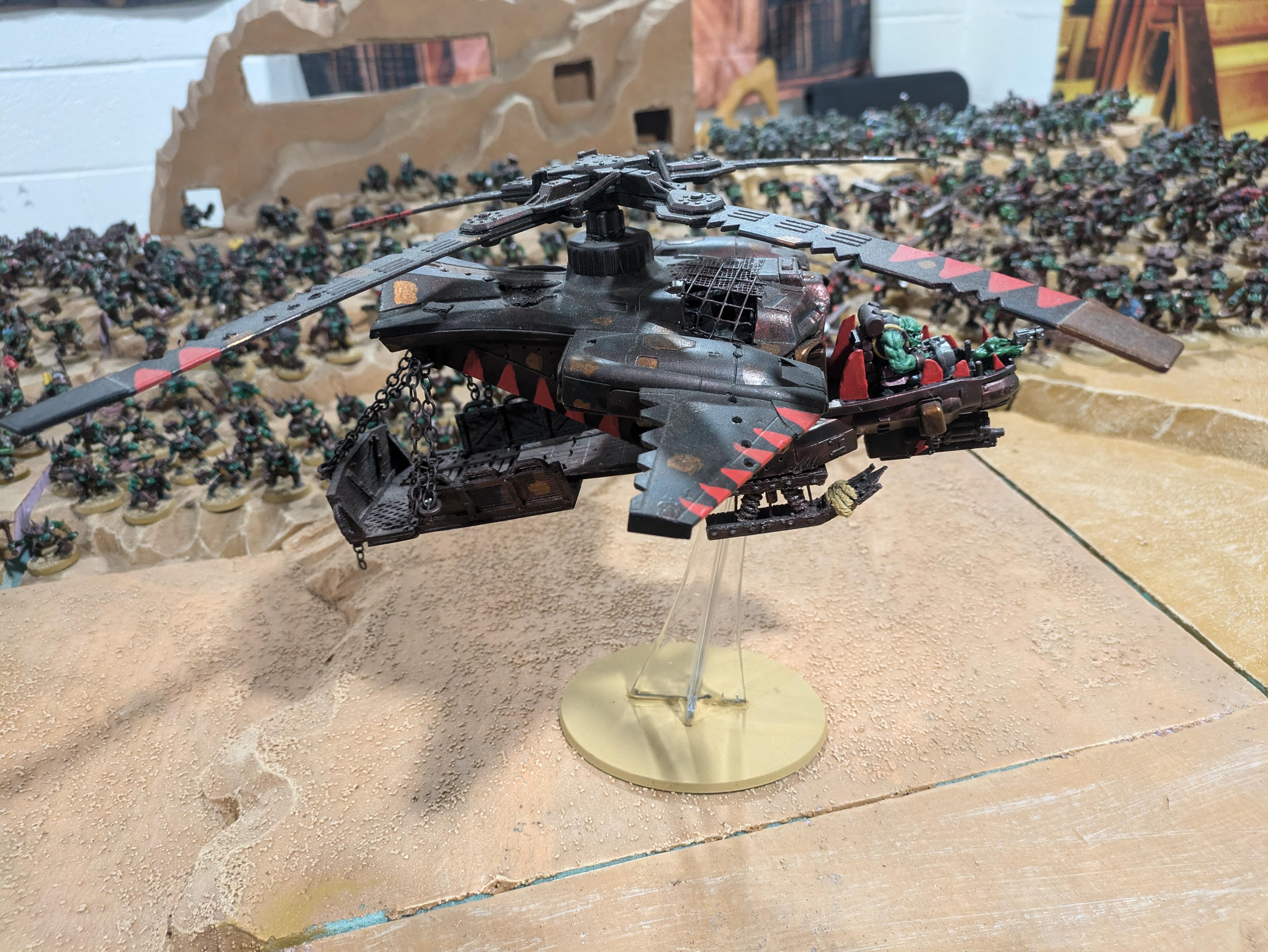 Chinork, Conversion, Converted Kopta, Helicopter, Kitbashed Warkopta, Kopta, Ork Helicopter, Ork Warkopta, War Kopta, War Kopta Conversion, Warkopta, Warkopta Conversion