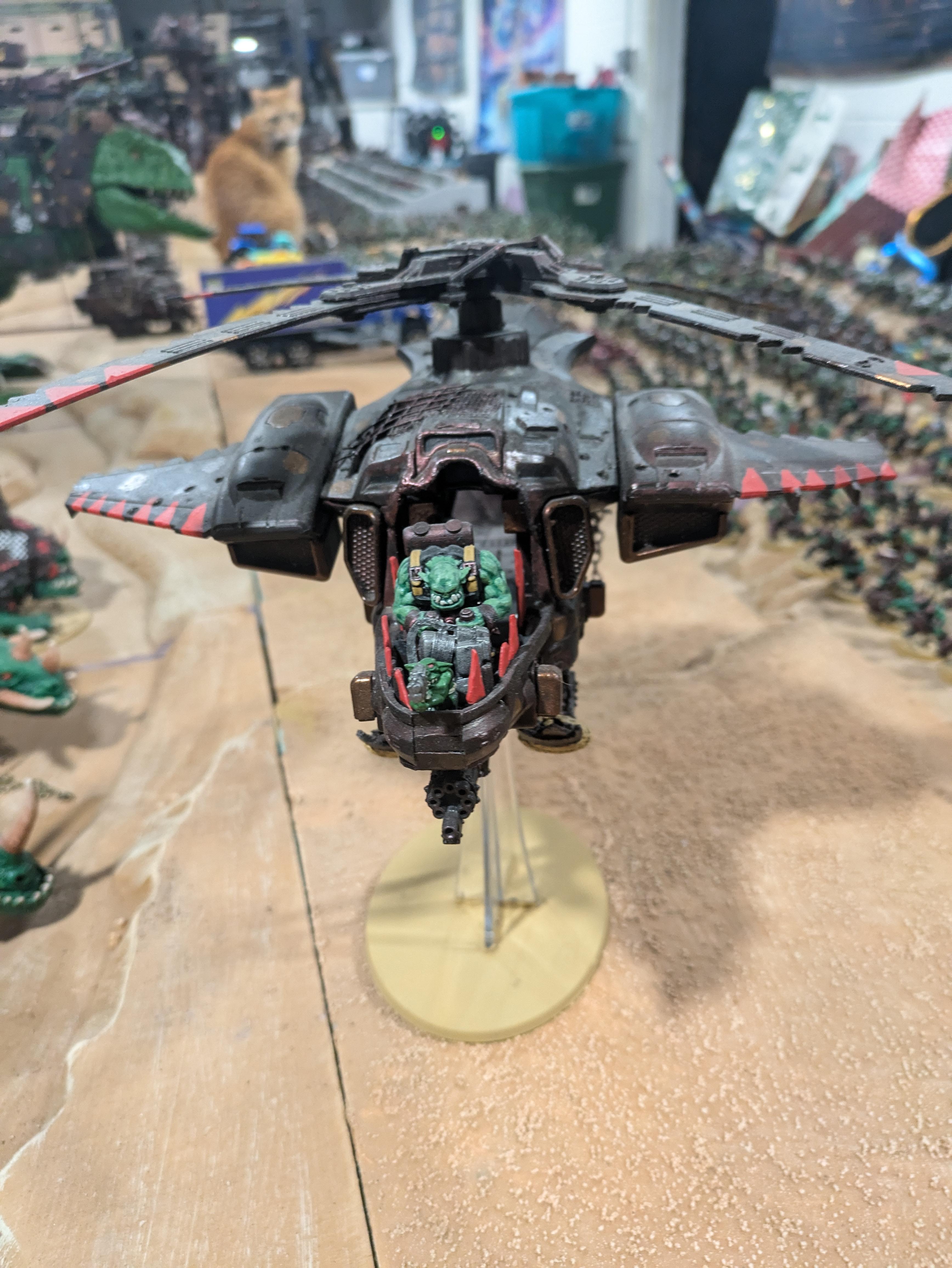 Chinork, Conversion, Converted Kopta, Helicopter, Kitbashed Warkopta, Kopta, Ork Helicopter, Ork Warkopta, War Kopta, War Kopta Conversion, Warkopta, Warkopta Conversion