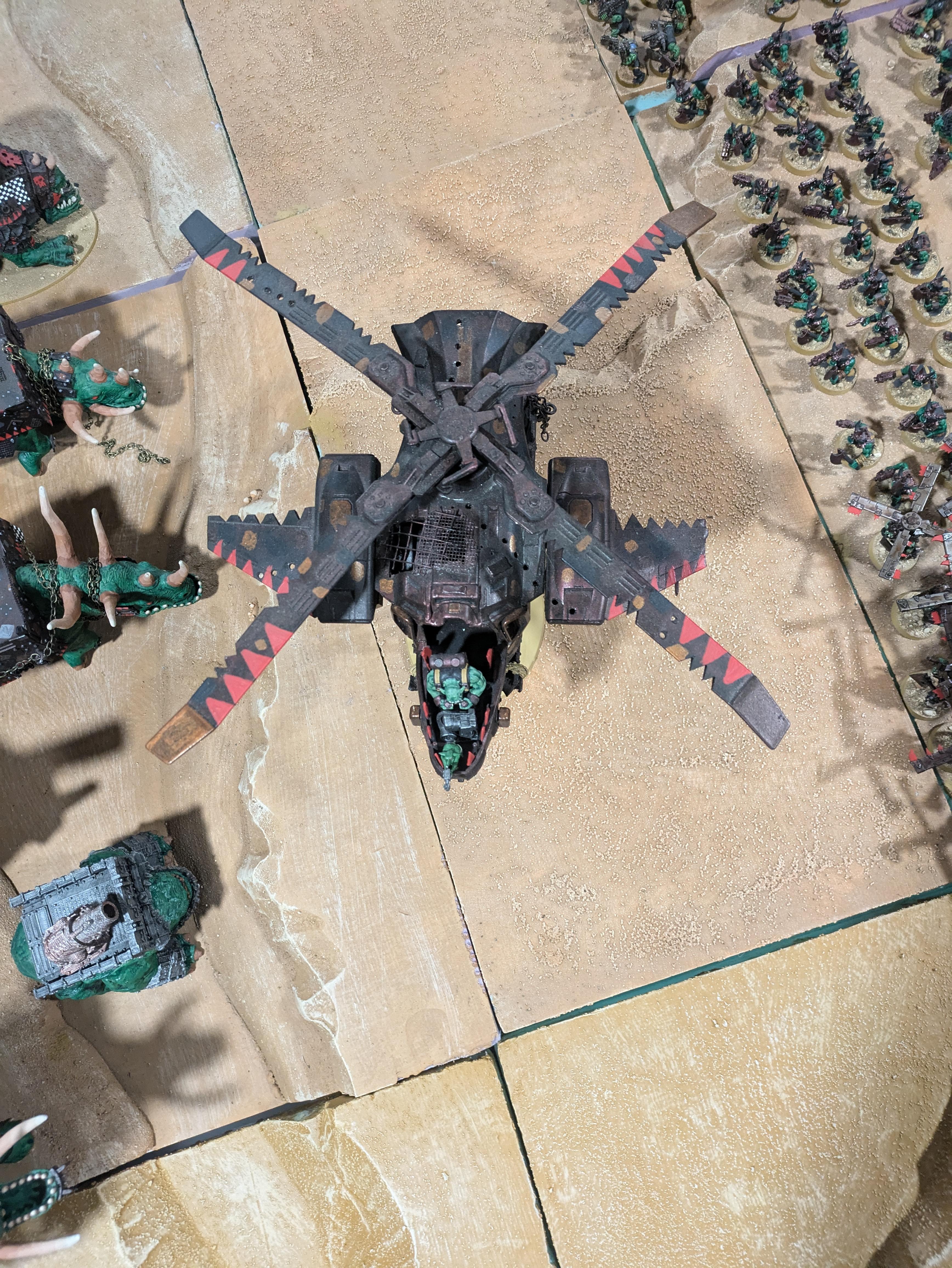 Chinork, Conversion, Converted Kopta, Helicopter, Kitbashed Warkopta, Kopta, Ork Helicopter, Ork Warkopta, War Kopta, War Kopta Conversion, Warkopta, Warkopta Conversion