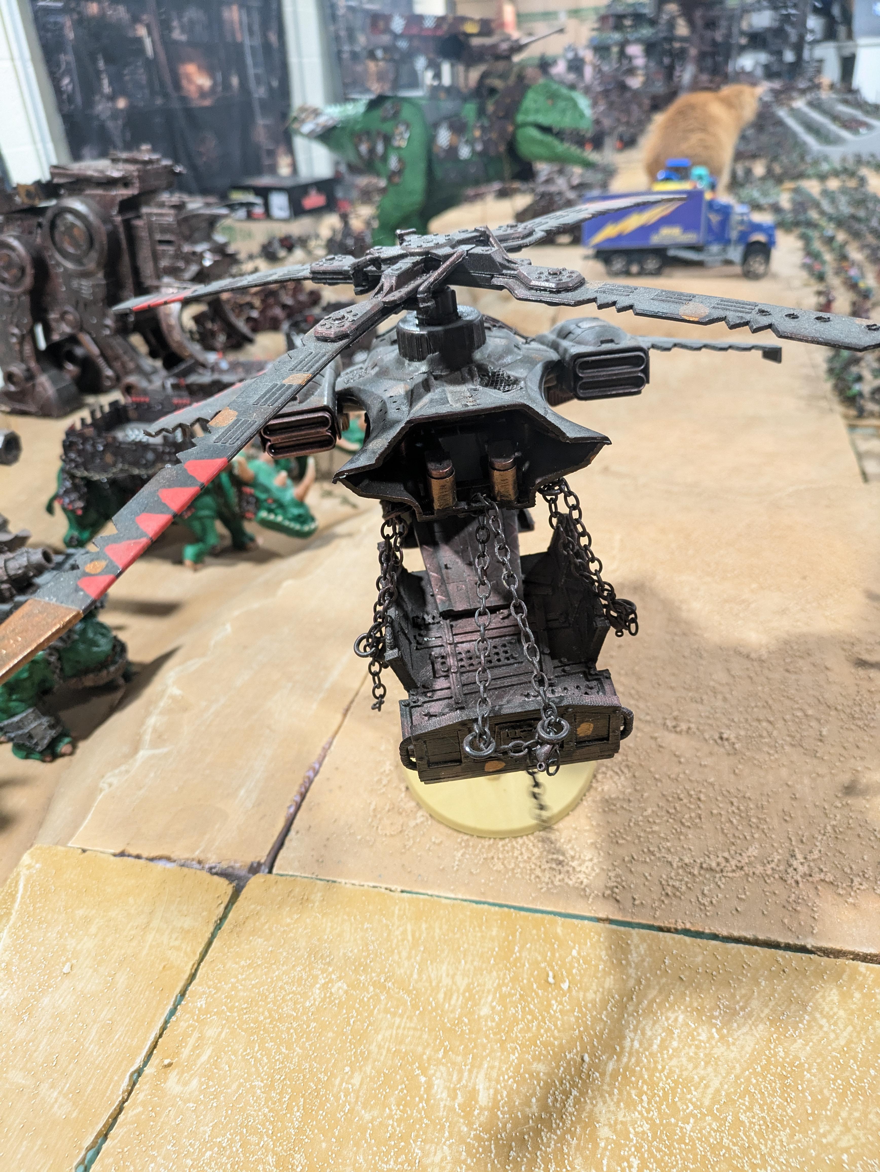 Chinork, Conversion, Converted Kopta, Helicopter, Kitbashed Warkopta, Kopta, Ork Helicopter, Ork Warkopta, War Kopta, War Kopta Conversion, Warkopta, Warkopta Conversion