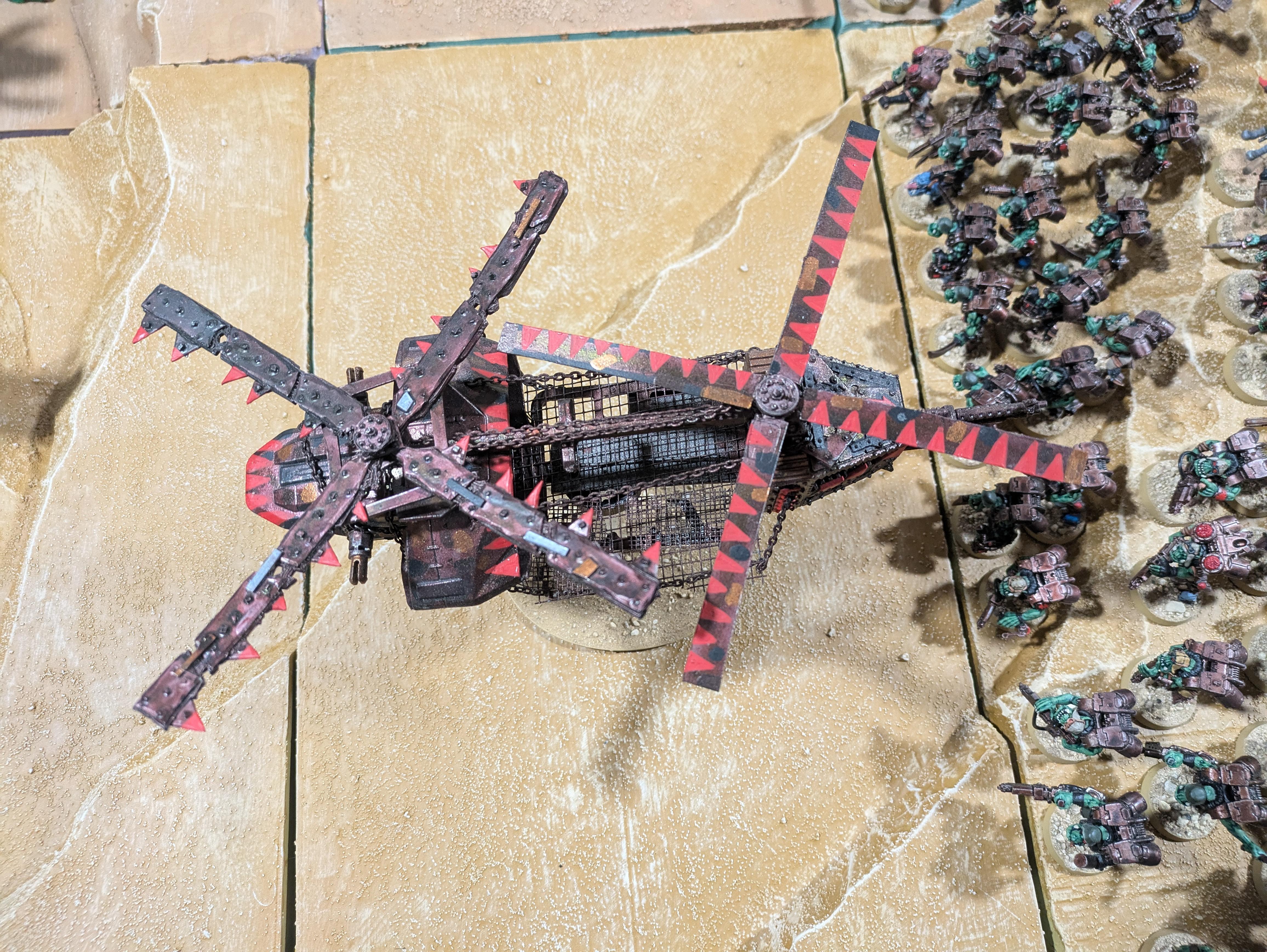 Chinork, Conversion, Converted Kopta, Helicopter, Kitbashed Warkopta, Kopta, Ork Helicopter, Ork Warkopta, War Kopta, War Kopta Conversion, Warkopta, Warkopta Conversion