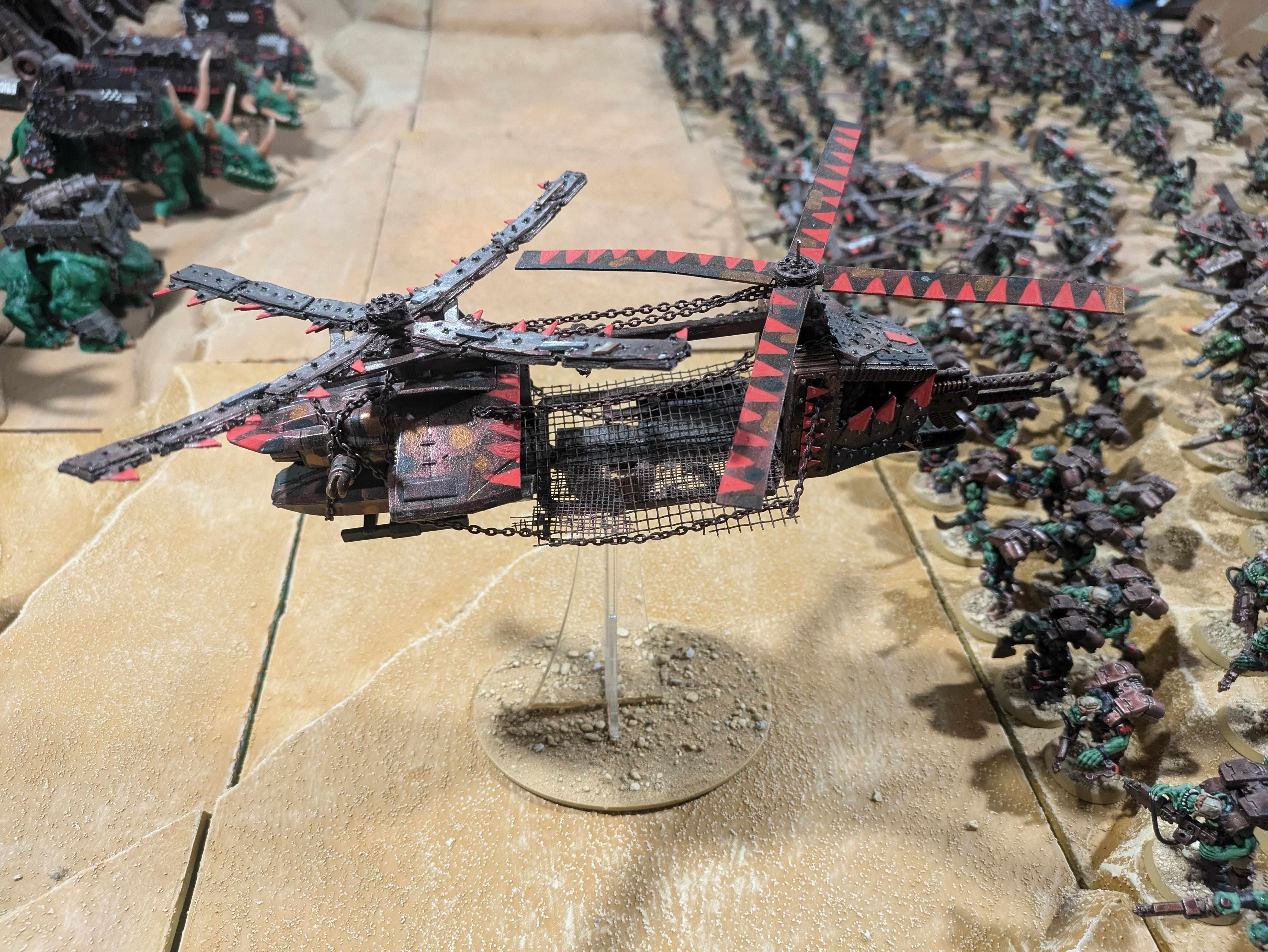 Chinork, Conversion, Converted Kopta, Helicopter, Kitbashed Warkopta, Kopta, Ork Helicopter, Ork Warkopta, War Kopta, War Kopta Conversion, Warkopta, Warkopta Conversion