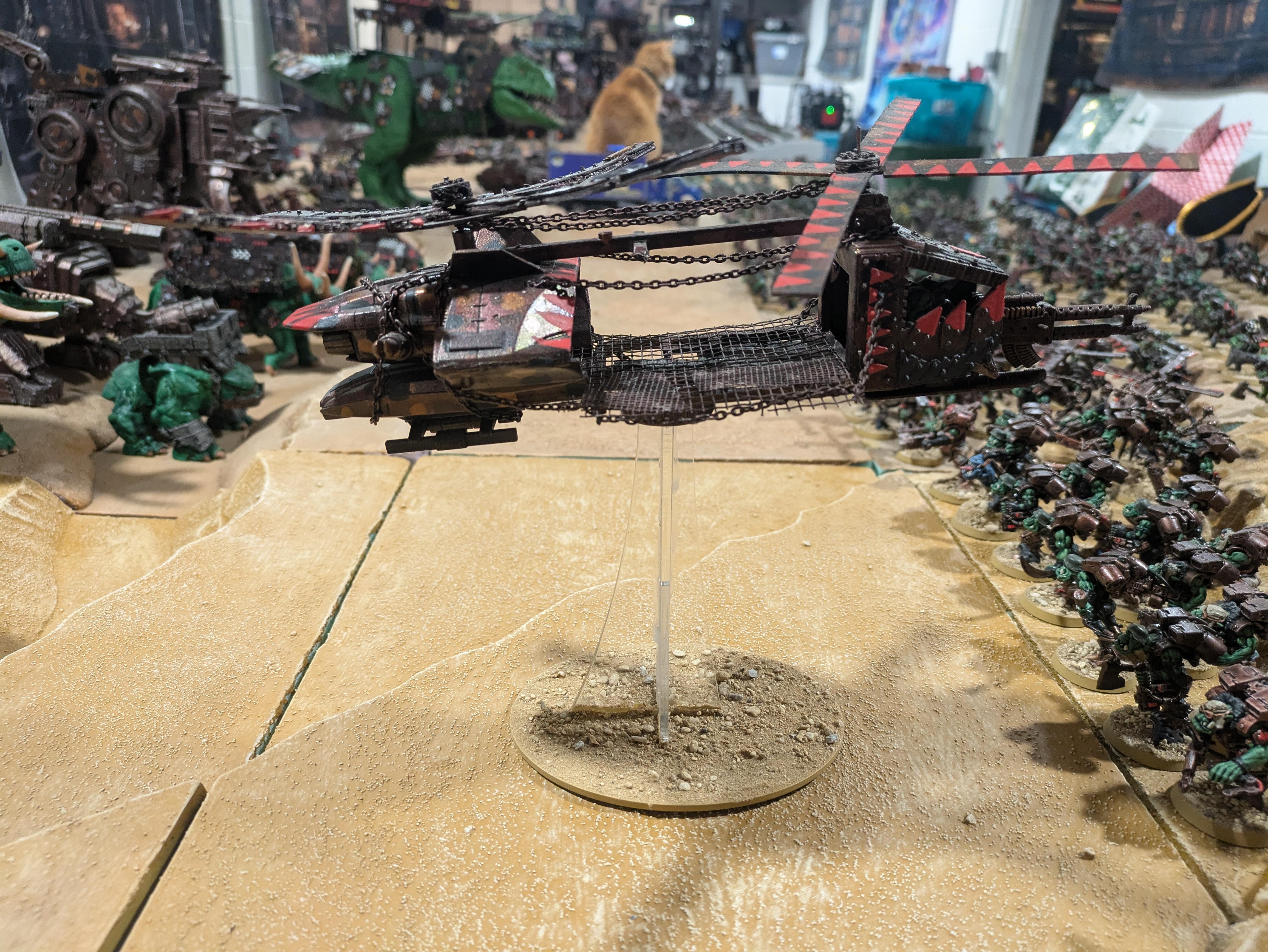 Chinork, Conversion, Converted Kopta, Helicopter, Kitbashed Warkopta, Kopta, Ork Helicopter, Ork Warkopta, War Kopta, War Kopta Conversion, Warkopta, Warkopta Conversion