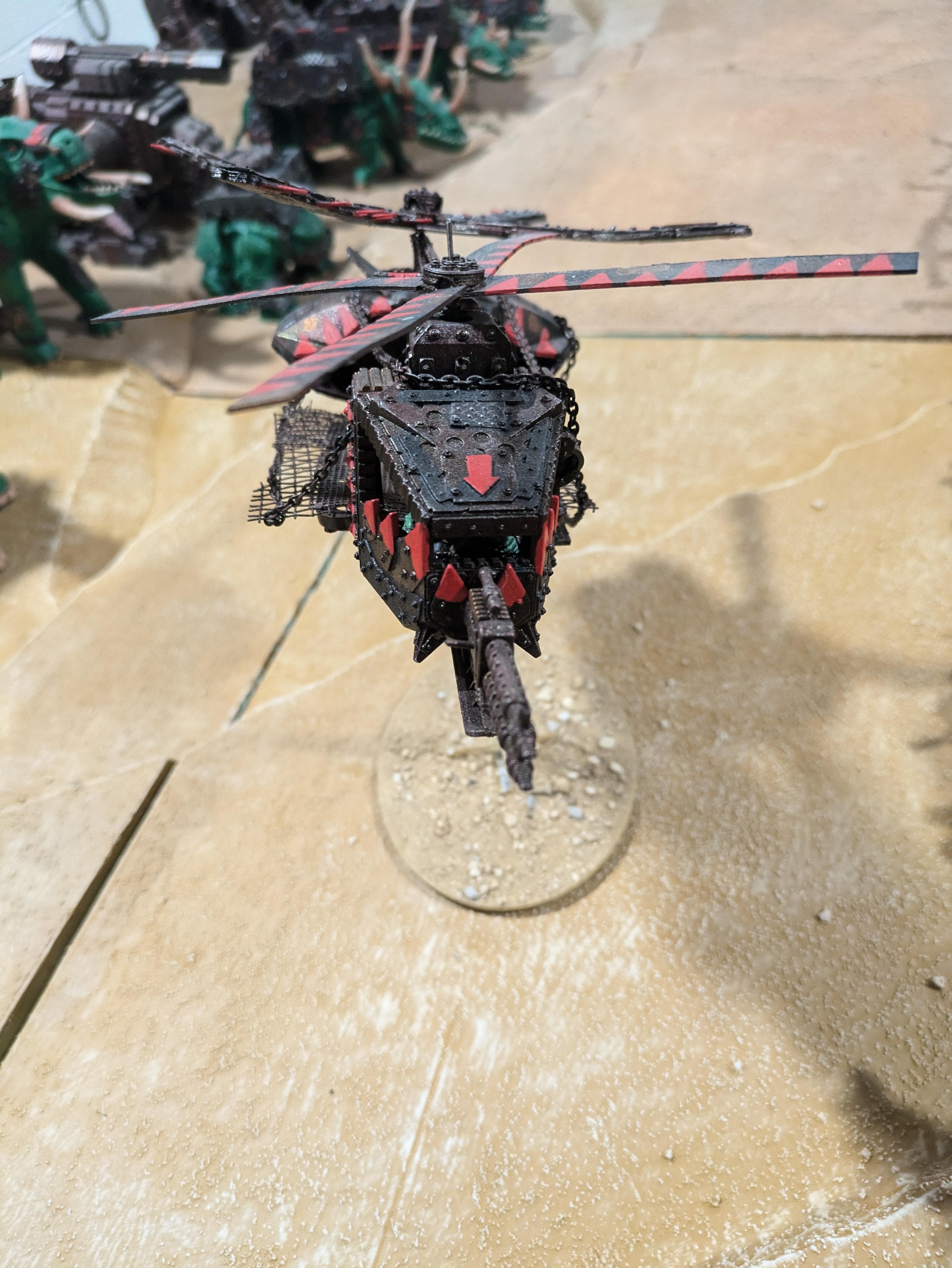 Chinork, Conversion, Converted Kopta, Helicopter, Kitbashed Warkopta, Kopta, Ork Helicopter, Ork Warkopta, War Kopta, War Kopta Conversion, Warkopta, Warkopta Conversion