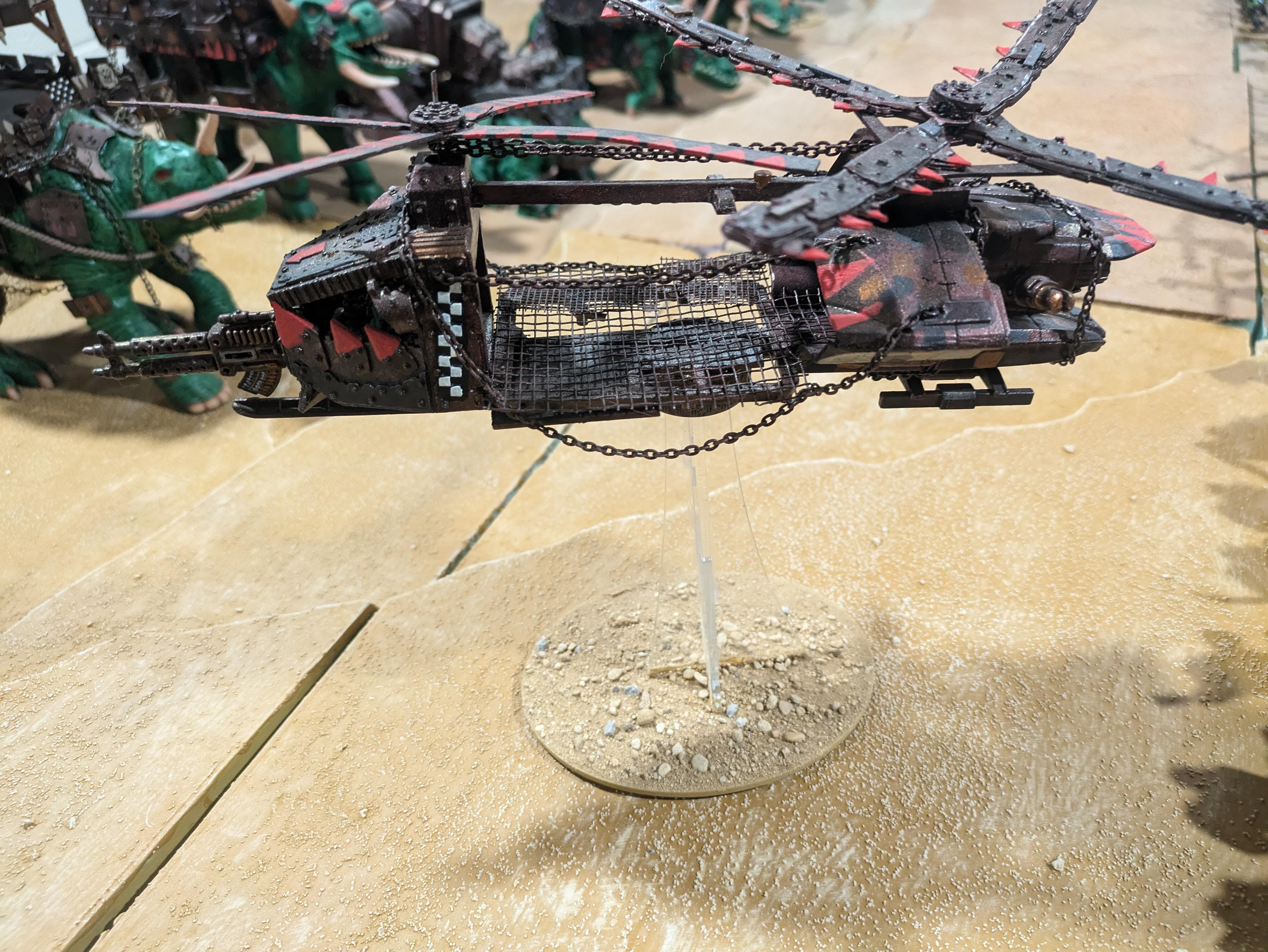 Chinork, Conversion, Converted Kopta, Helicopter, Kitbashed Warkopta, Kopta, Ork Helicopter, Ork Warkopta, War Kopta, War Kopta Conversion, Warkopta, Warkopta Conversion