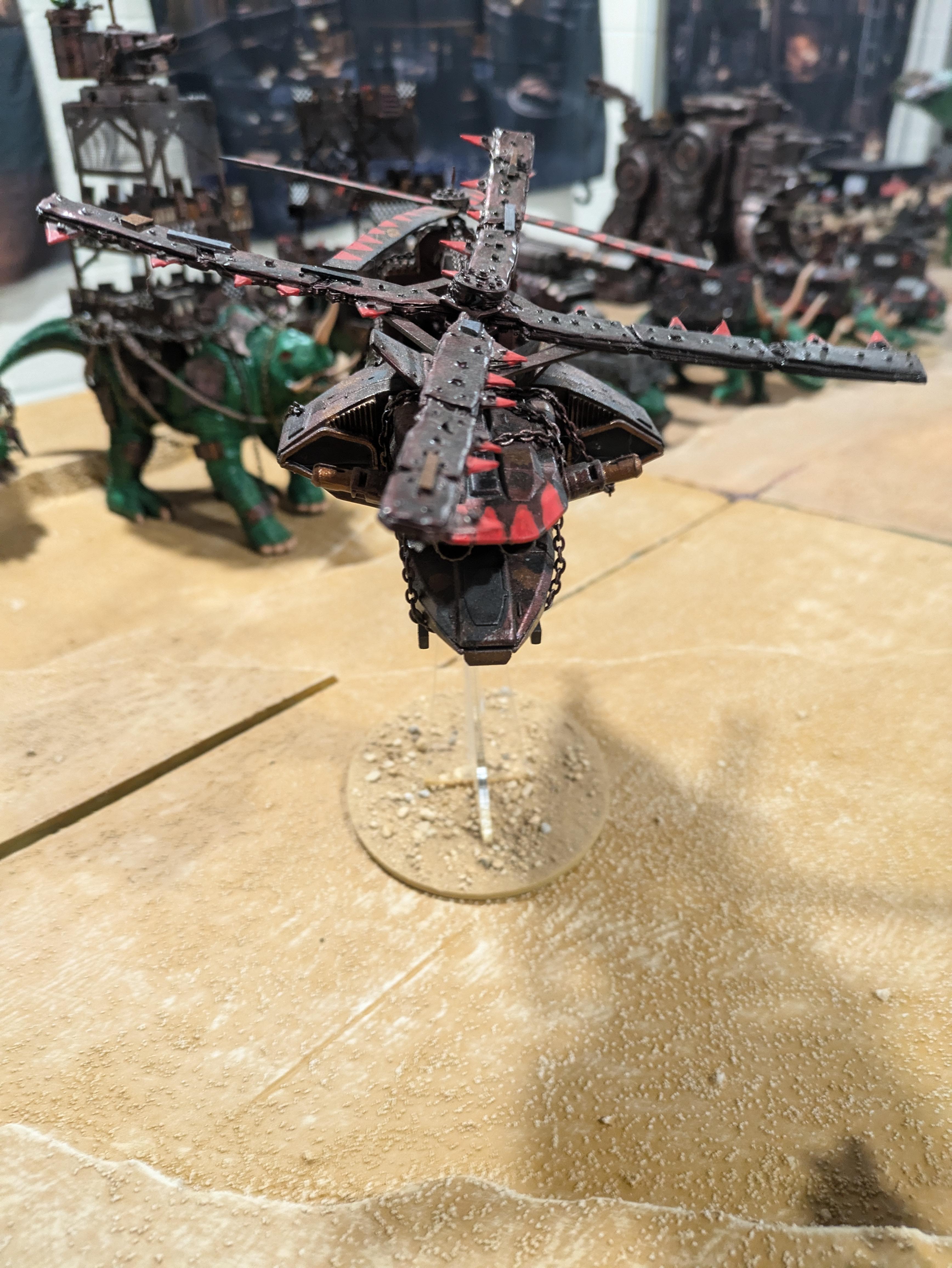 Chinork, Conversion, Converted Kopta, Helicopter, Kitbashed Warkopta, Kopta, Ork Helicopter, Ork Warkopta, War Kopta, War Kopta Conversion, Warkopta, Warkopta Conversion