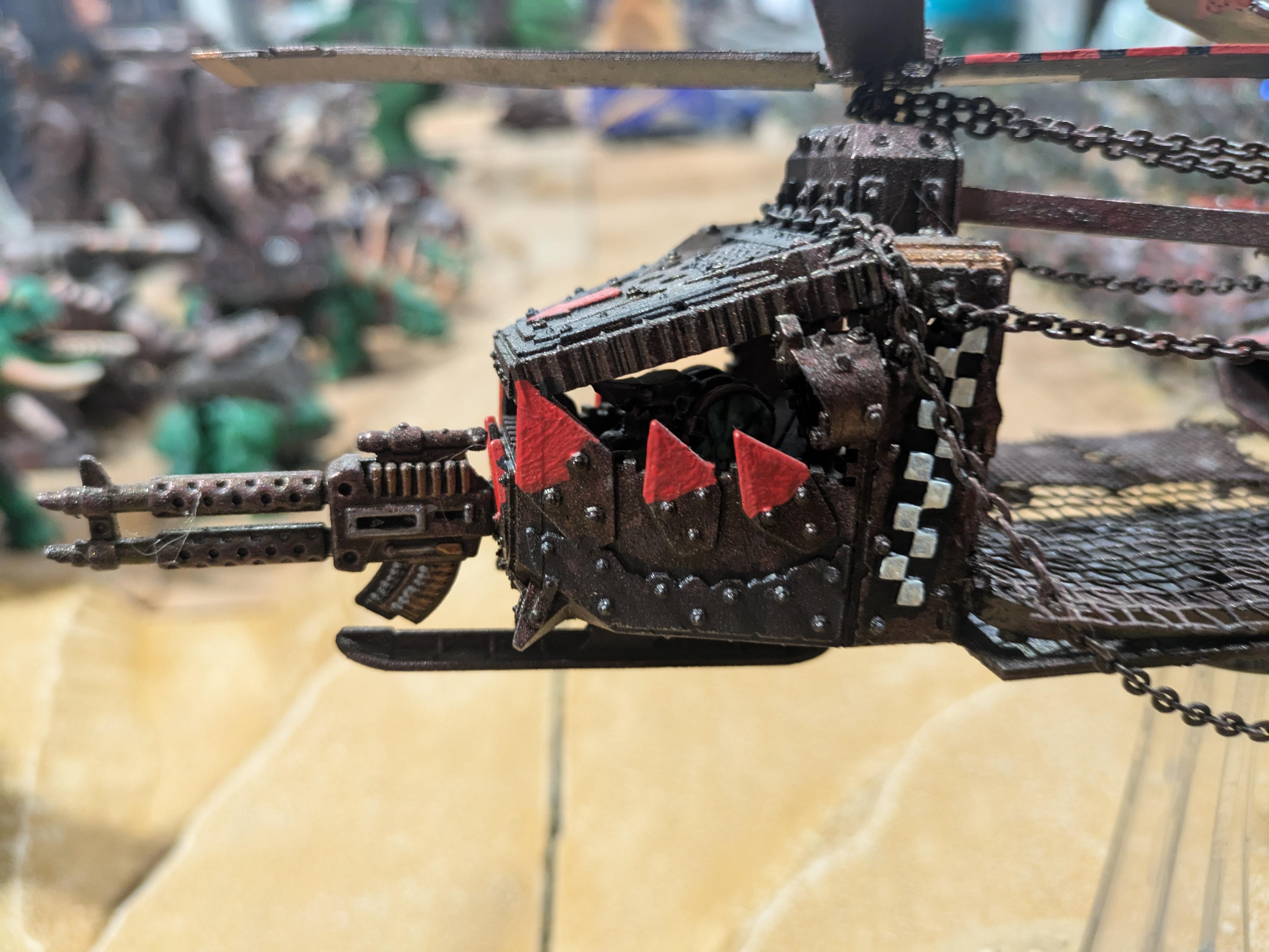 Chinork, Conversion, Converted Kopta, Helicopter, Kitbashed Warkopta, Kopta, Ork Helicopter, Ork Warkopta, War Kopta, War Kopta Conversion, Warkopta, Warkopta Conversion