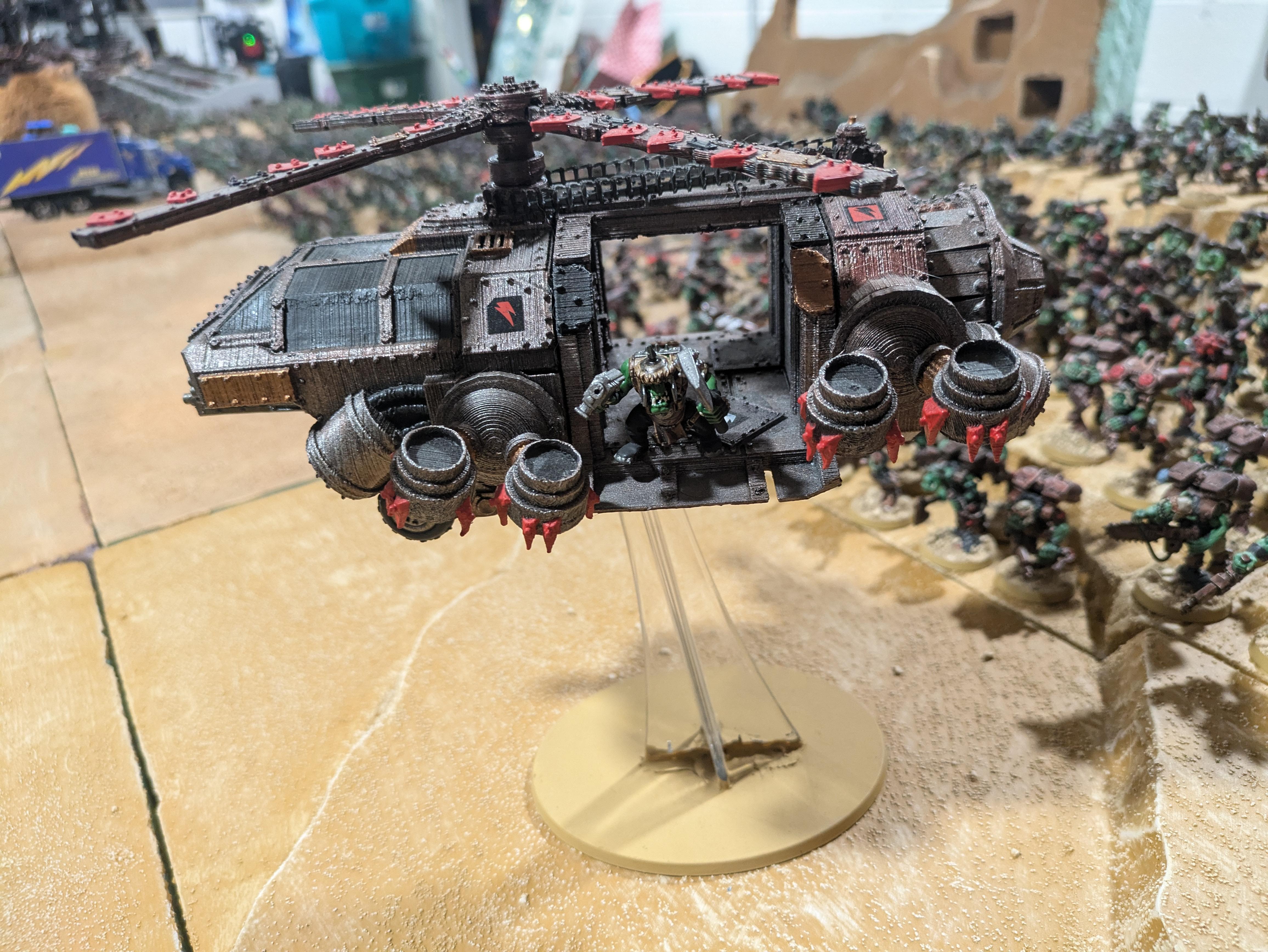 Chinork, Conversion, Converted Kopta, Helicopter, Kitbashed Warkopta, Kopta, Ork Helicopter, Ork Warkopta, War Kopta, War Kopta Conversion, Warkopta, Warkopta Conversion
