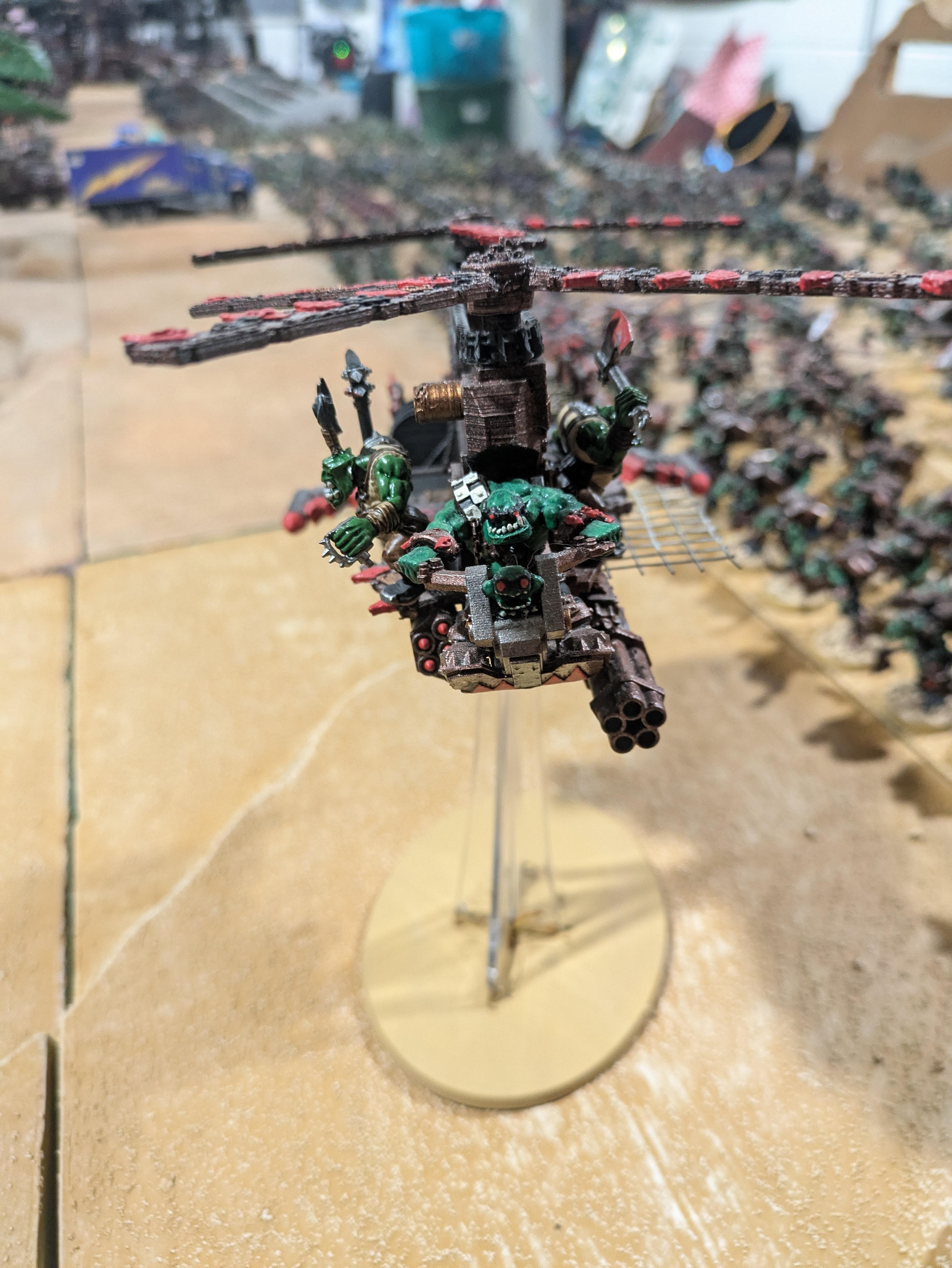 Chinork, Conversion, Converted Kopta, Helicopter, Kitbashed Warkopta, Kopta, Ork Helicopter, Ork Warkopta, War Kopta, War Kopta Conversion, Warkopta, Warkopta Conversion