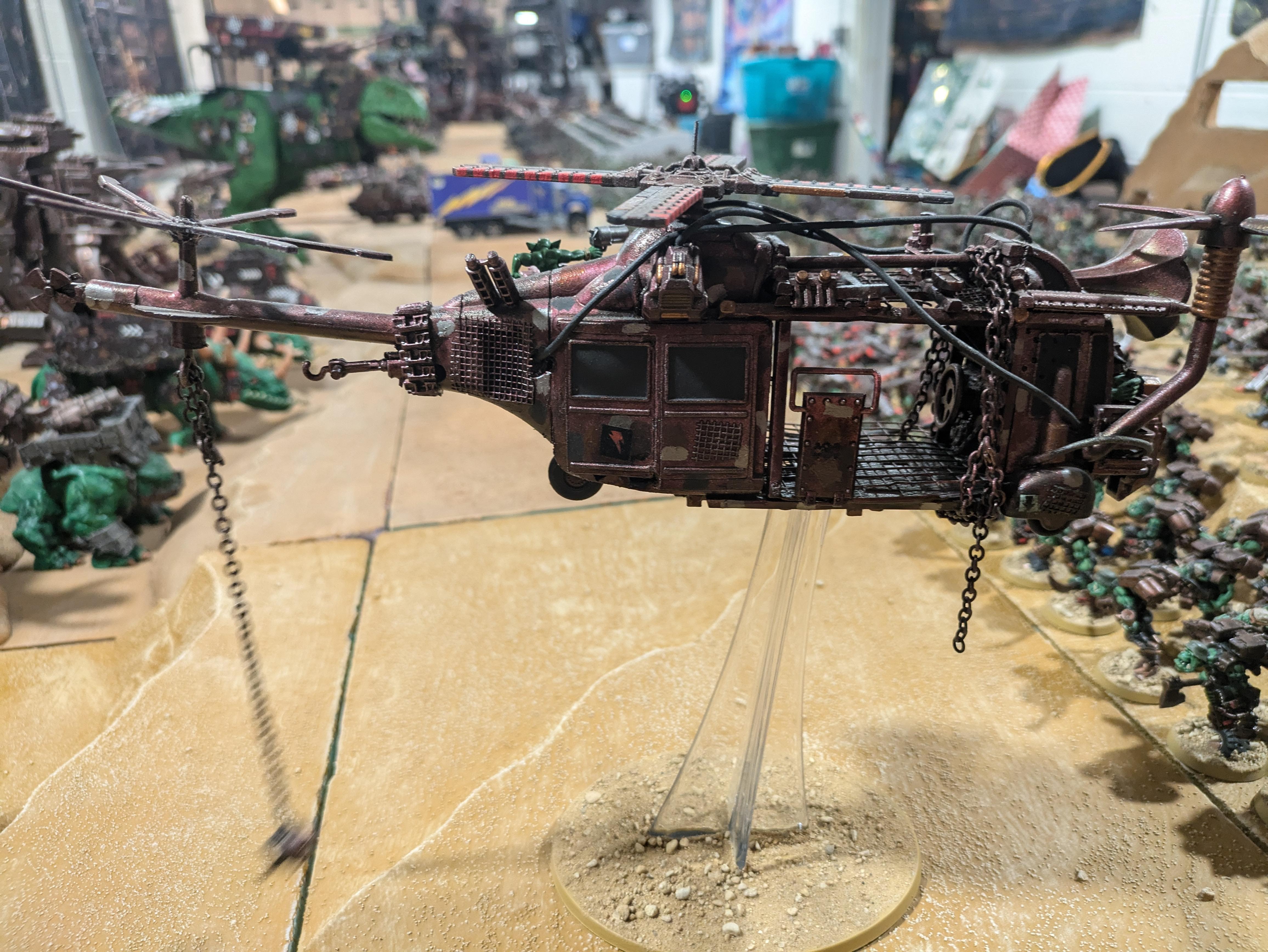 Chinork, Conversion, Converted Kopta, Helicopter, Kitbashed Warkopta, Kopta, Ork Helicopter, Ork Warkopta, War Kopta, War Kopta Conversion, Warkopta, Warkopta Conversion