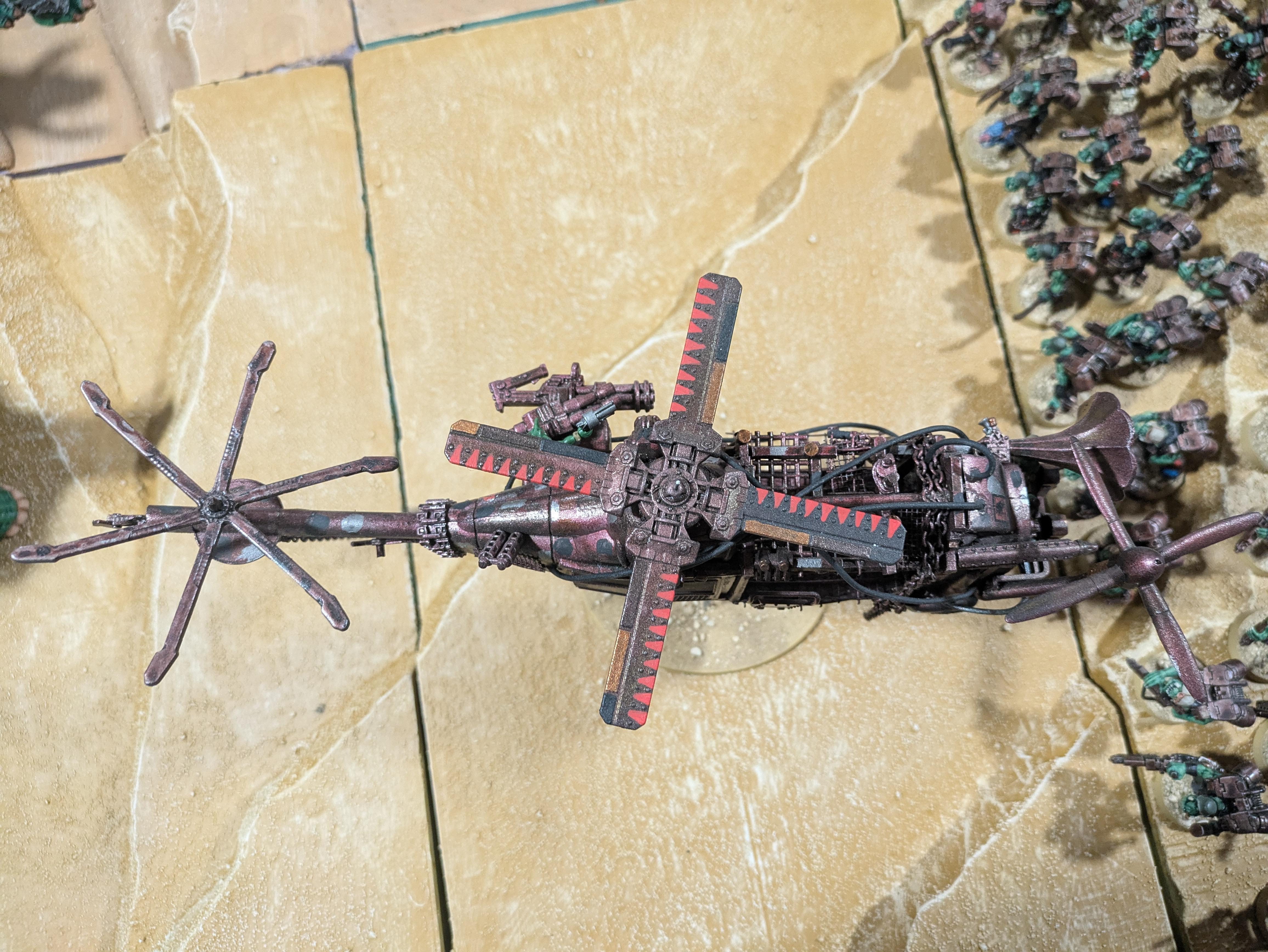 Chinork, Conversion, Converted Kopta, Helicopter, Kitbashed Warkopta, Kopta, Ork Helicopter, Ork Warkopta, War Kopta, War Kopta Conversion, Warkopta, Warkopta Conversion