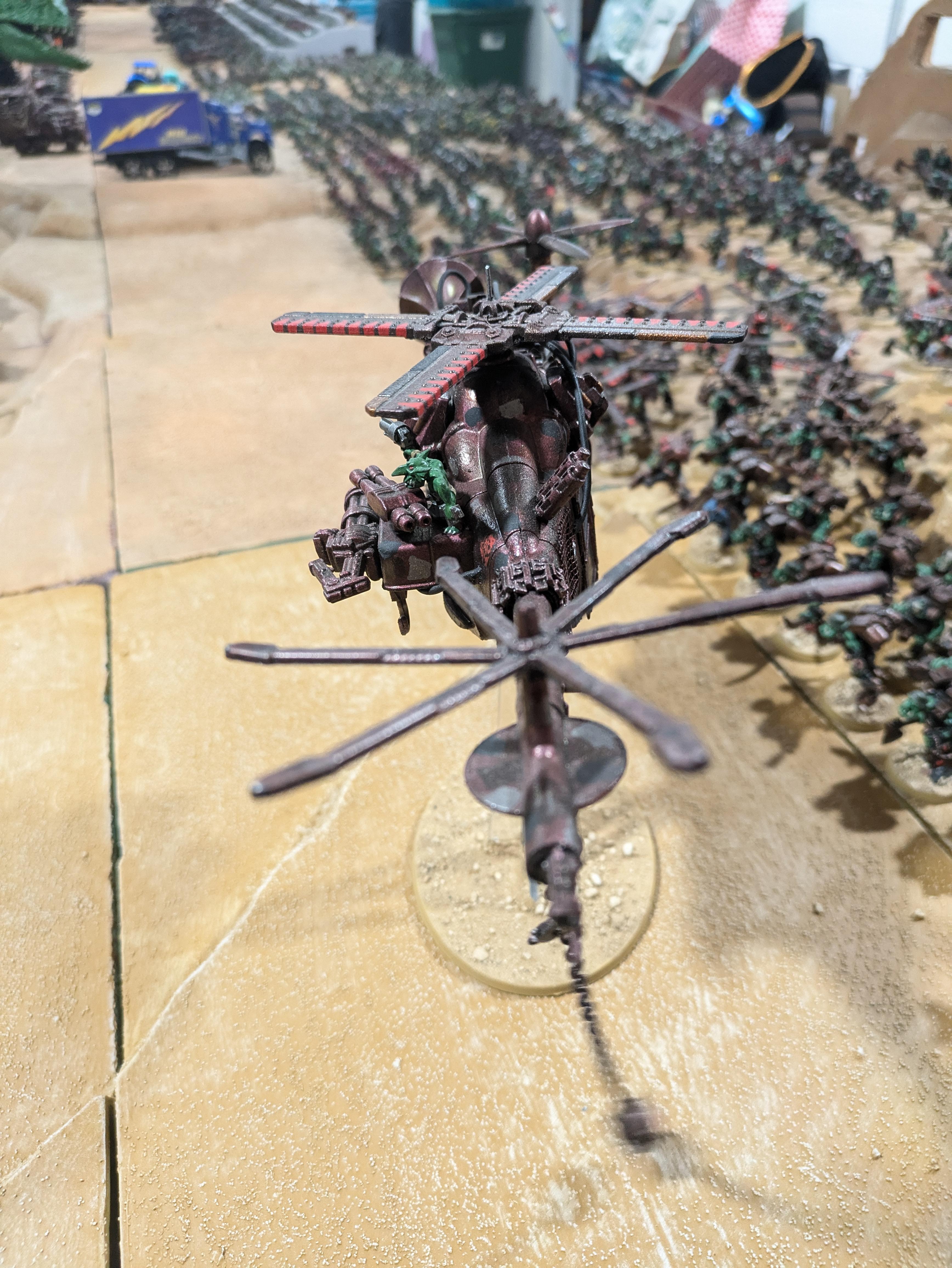 Chinork, Conversion, Converted Kopta, Helicopter, Kitbashed Warkopta, Kopta, Ork Helicopter, Ork Warkopta, War Kopta, War Kopta Conversion, Warkopta, Warkopta Conversion