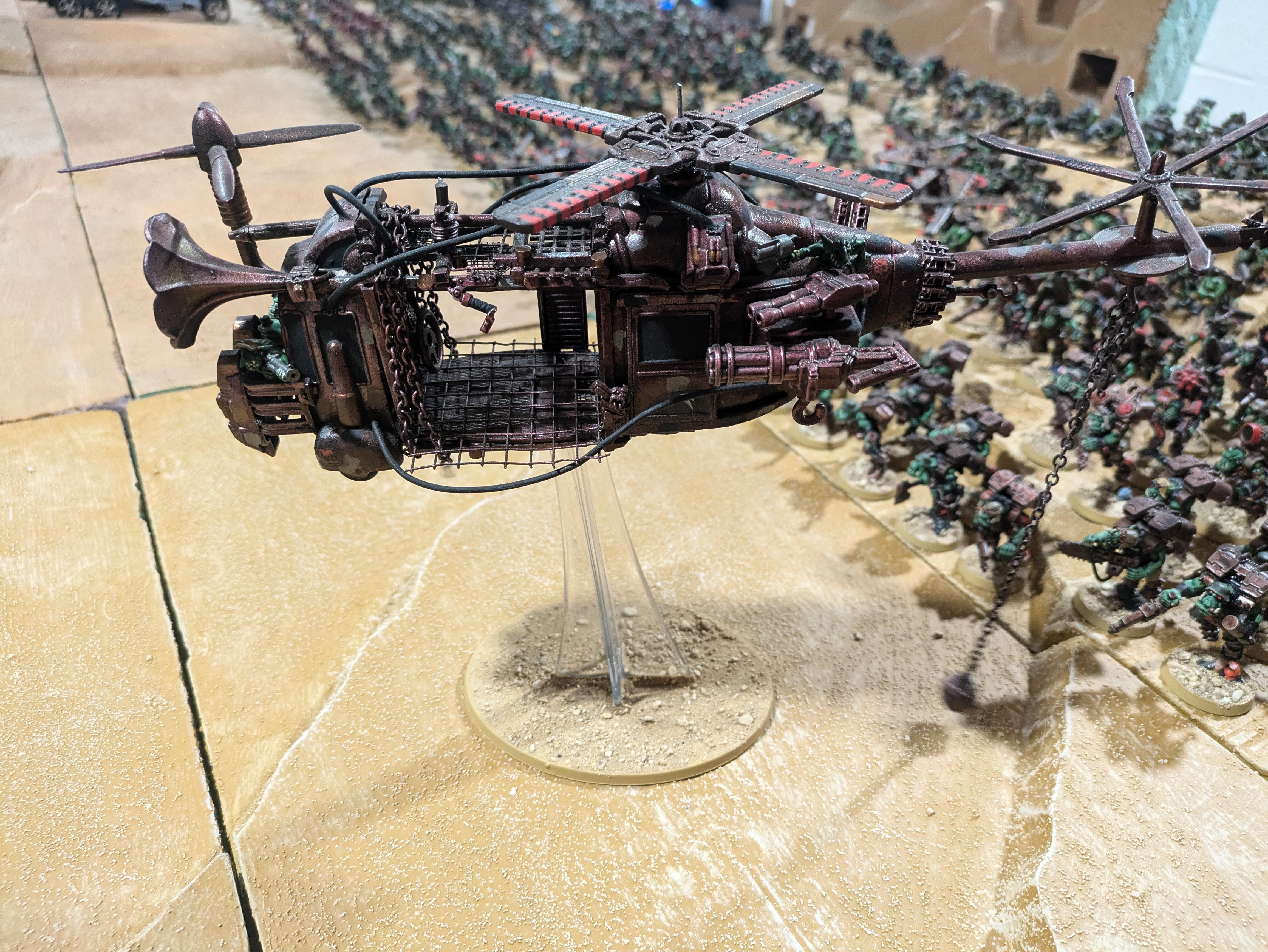 Chinork, Conversion, Converted Kopta, Helicopter, Kitbashed Warkopta, Kopta, Ork Helicopter, Ork Warkopta, War Kopta, War Kopta Conversion, Warkopta, Warkopta Conversion
