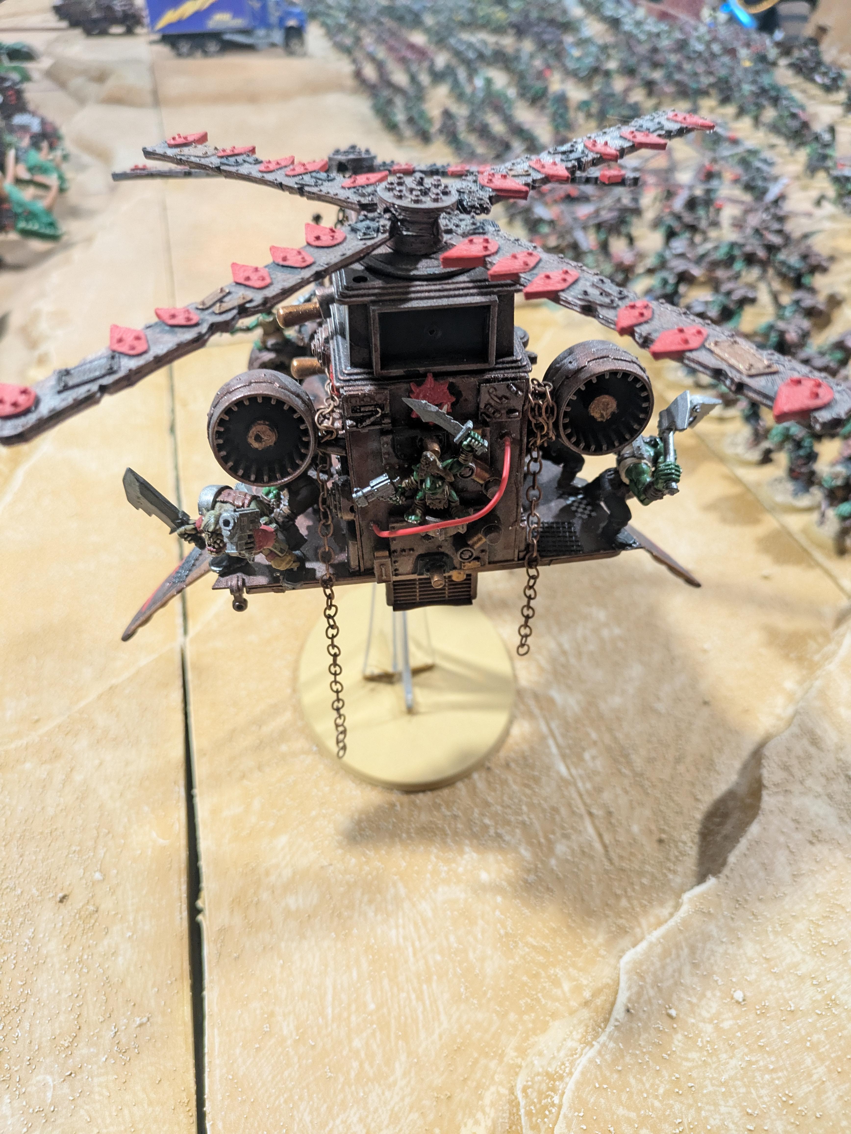 Chinork, Conversion, Converted Kopta, Helicopter, Kitbashed Warkopta, Kopta, Ork Helicopter, Ork Warkopta, War Kopta, War Kopta Conversion, Warkopta, Warkopta Conversion