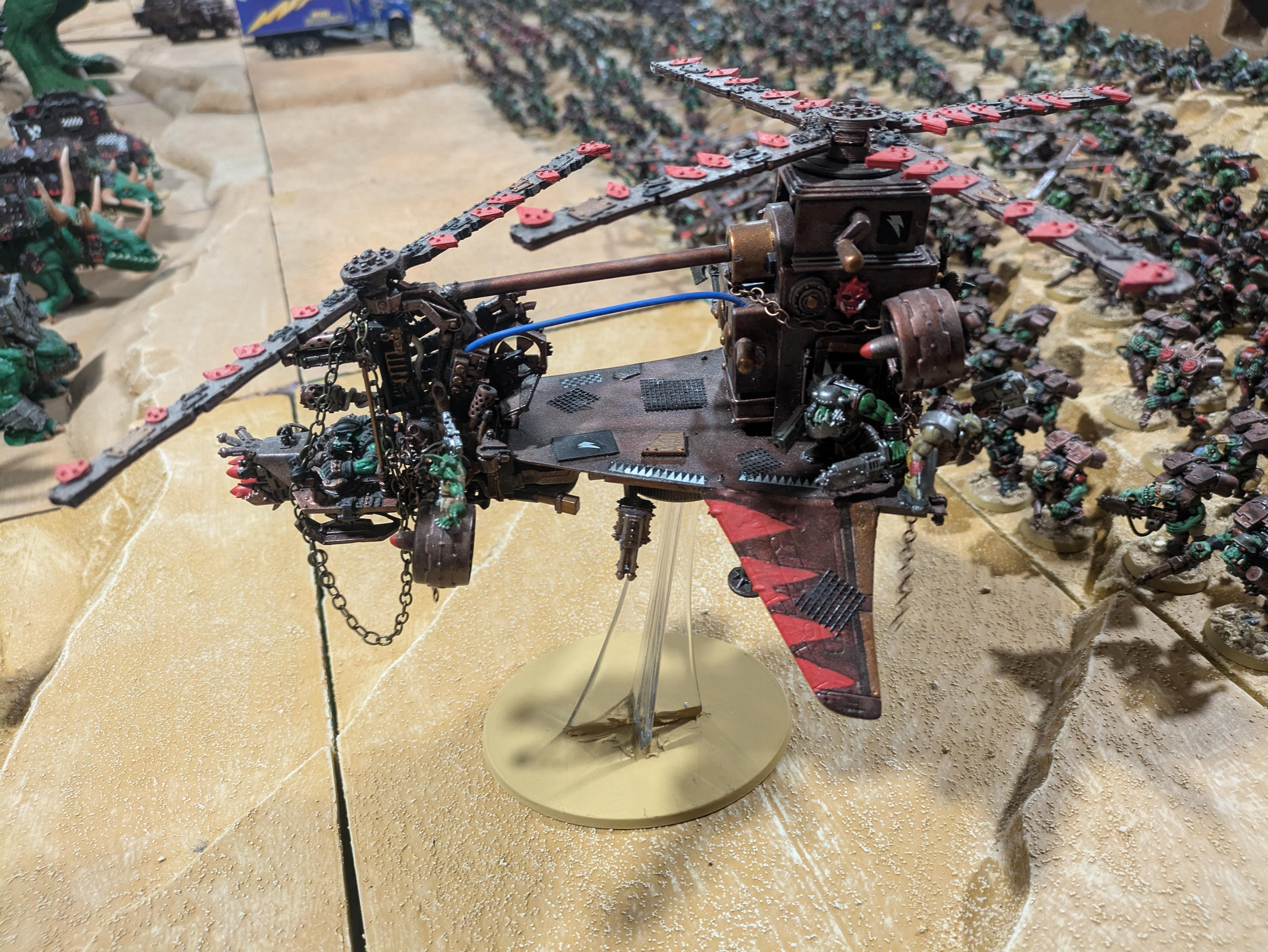 Chinork, Conversion, Converted Kopta, Helicopter, Kitbashed Warkopta, Kopta, Ork Helicopter, Ork Warkopta, War Kopta, War Kopta Conversion, Warkopta, Warkopta Conversion