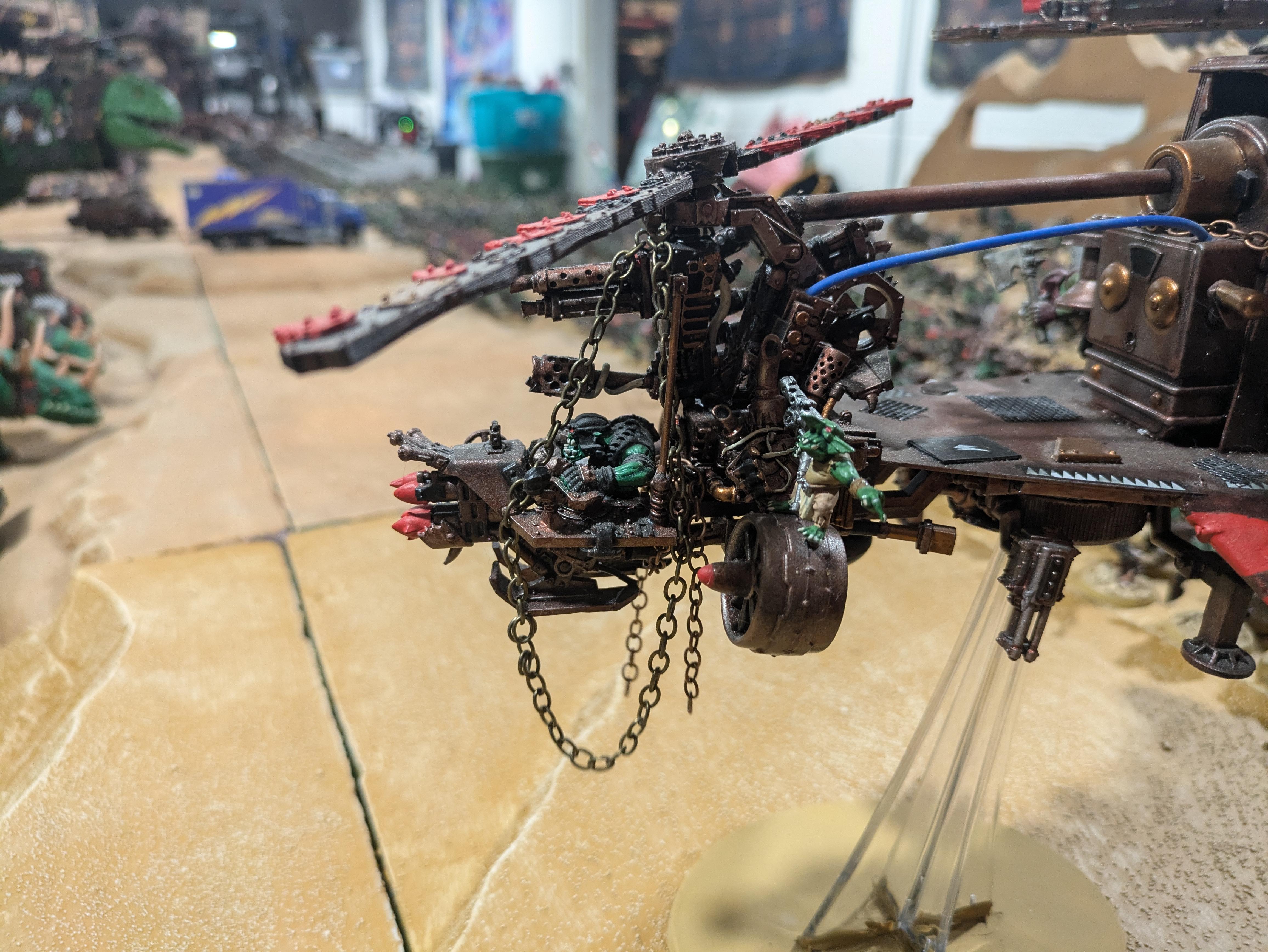 Chinork, Conversion, Converted Kopta, Helicopter, Kitbashed Warkopta, Kopta, Ork Helicopter, Ork Warkopta, War Kopta, War Kopta Conversion, Warkopta, Warkopta Conversion