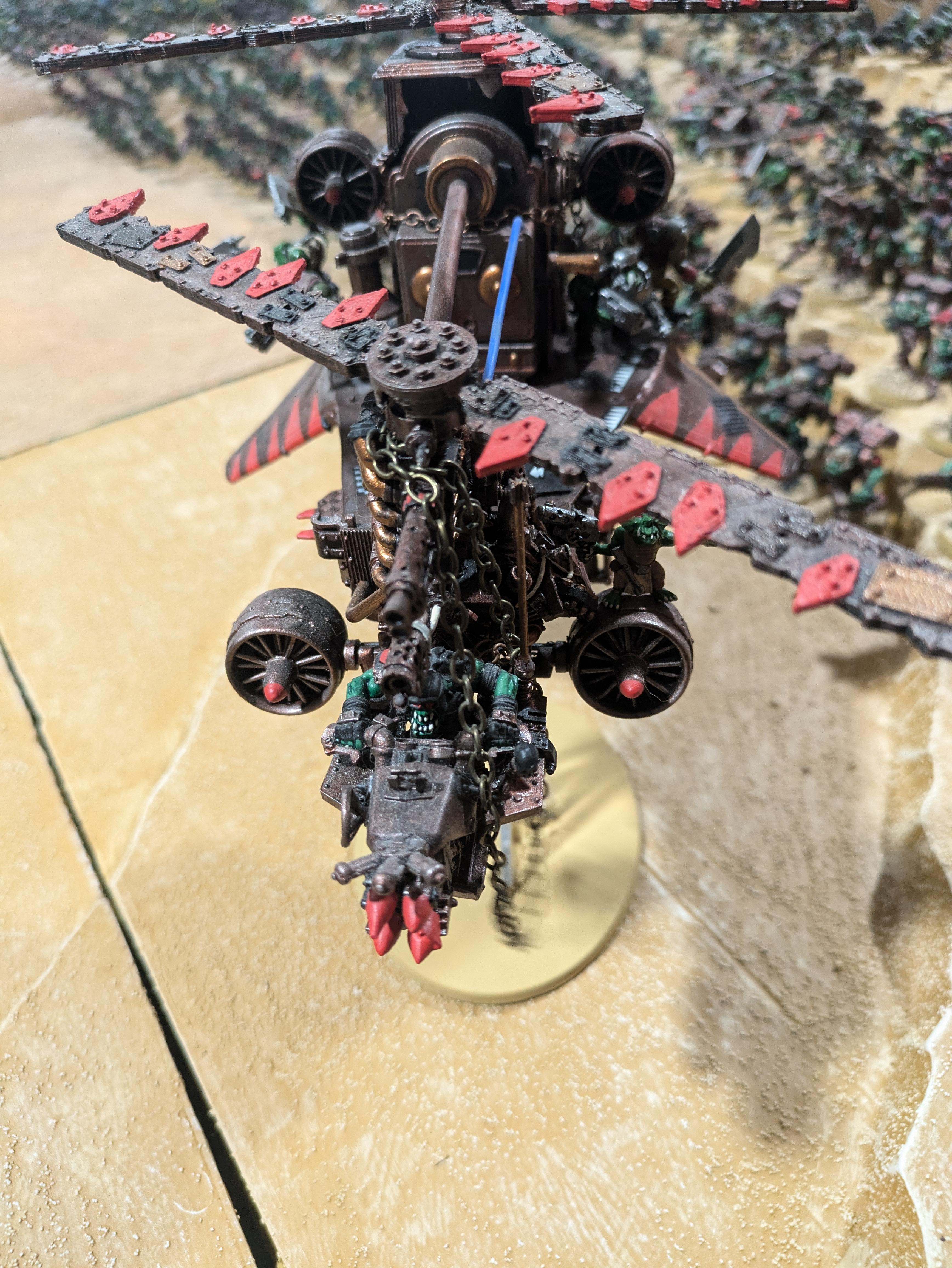 Chinork, Conversion, Converted Kopta, Helicopter, Kitbashed Warkopta, Kopta, Ork Helicopter, Ork Warkopta, War Kopta, War Kopta Conversion, Warkopta, Warkopta Conversion