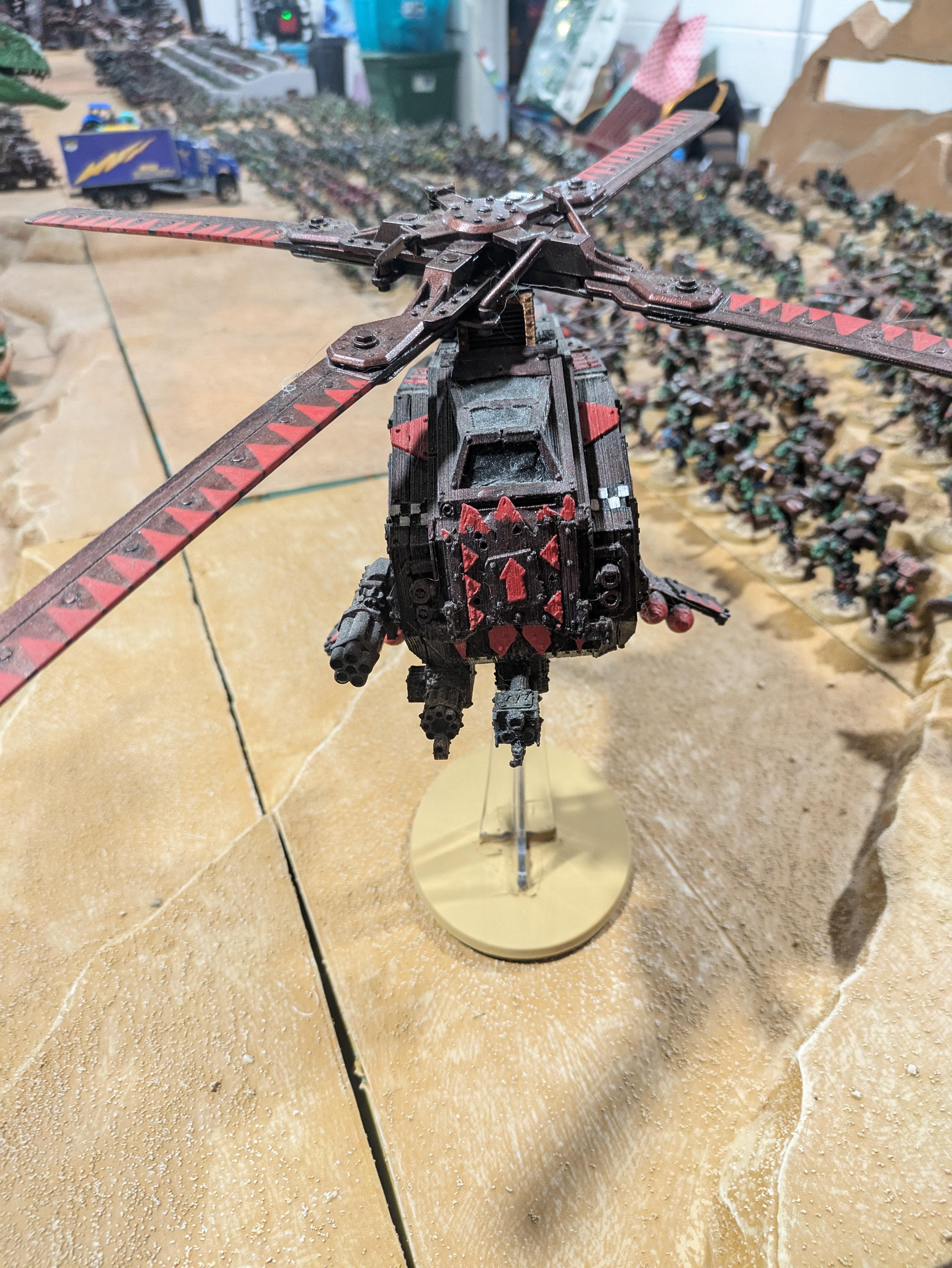 Chinork, Conversion, Converted Kopta, Helicopter, Kitbashed Warkopta, Kopta, Ork Helicopter, Ork Warkopta, War Kopta, War Kopta Conversion, Warkopta, Warkopta Conversion