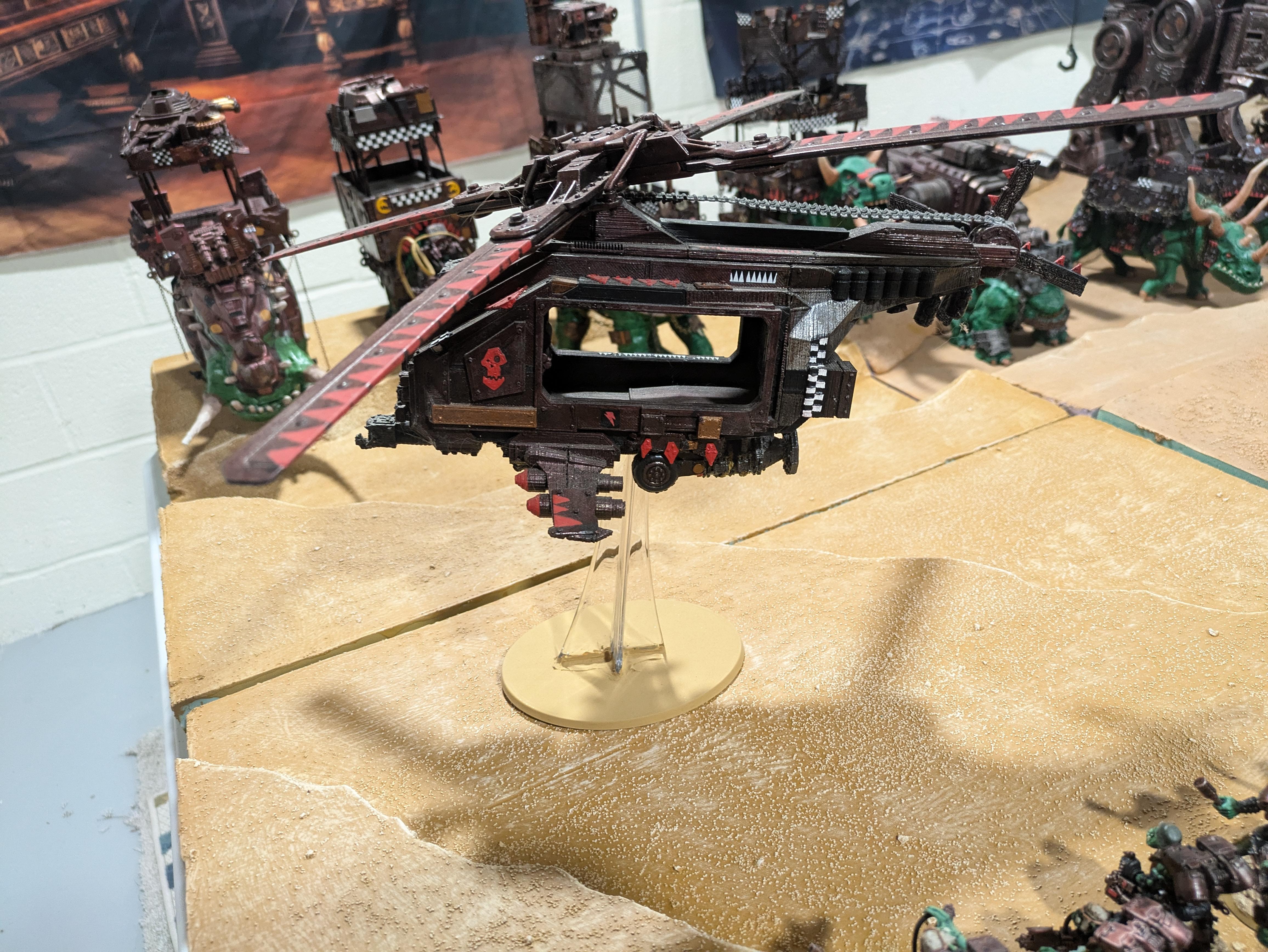 Chinork, Conversion, Converted Kopta, Helicopter, Kitbashed Warkopta, Kopta, Ork Helicopter, Ork Warkopta, War Kopta, War Kopta Conversion, Warkopta, Warkopta Conversion