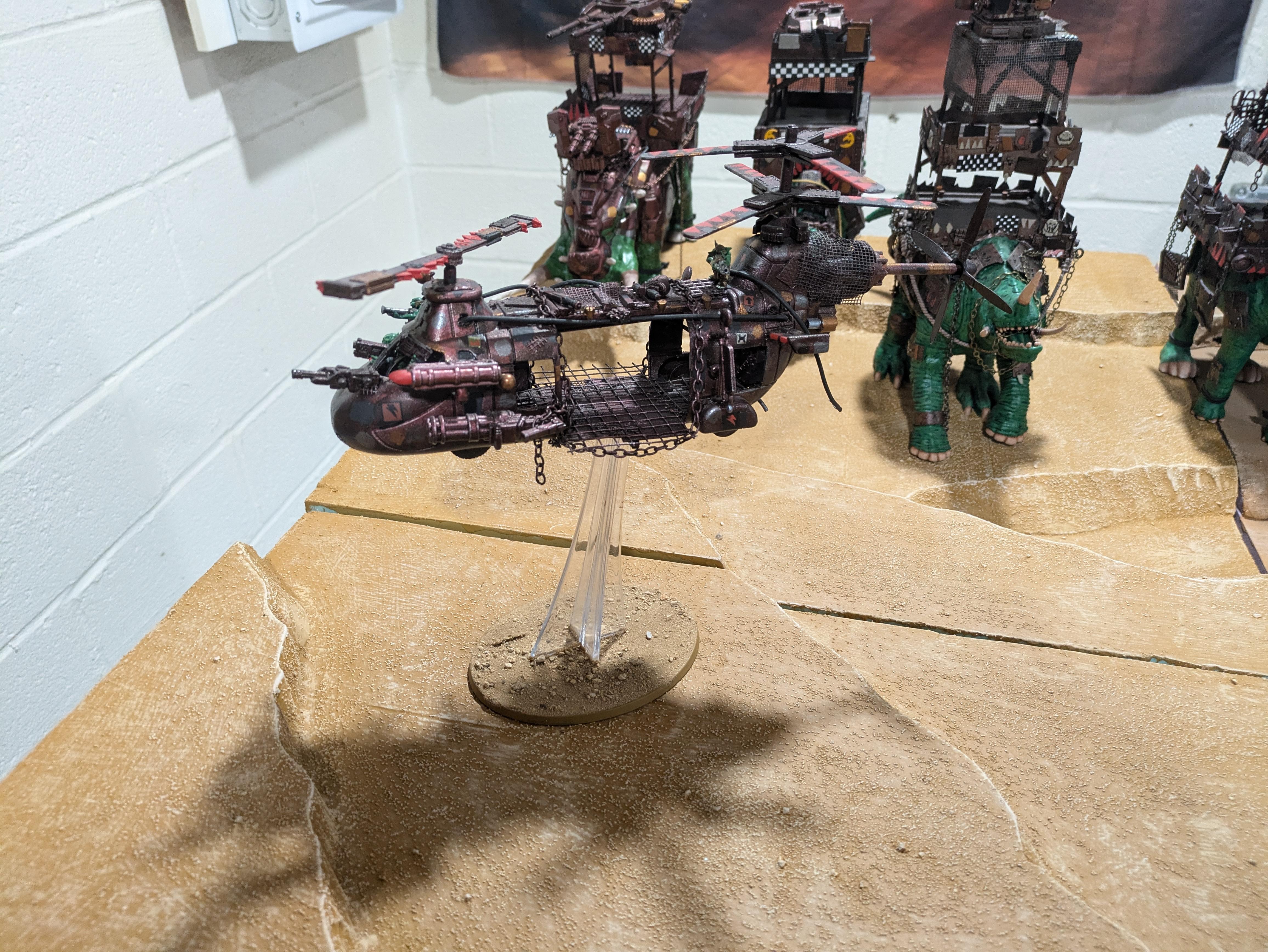 Chinork, Conversion, Converted Kopta, Helicopter, Kitbashed Warkopta, Kopta, Ork Helicopter, Ork Warkopta, War Kopta, War Kopta Conversion, Warkopta, Warkopta Conversion
