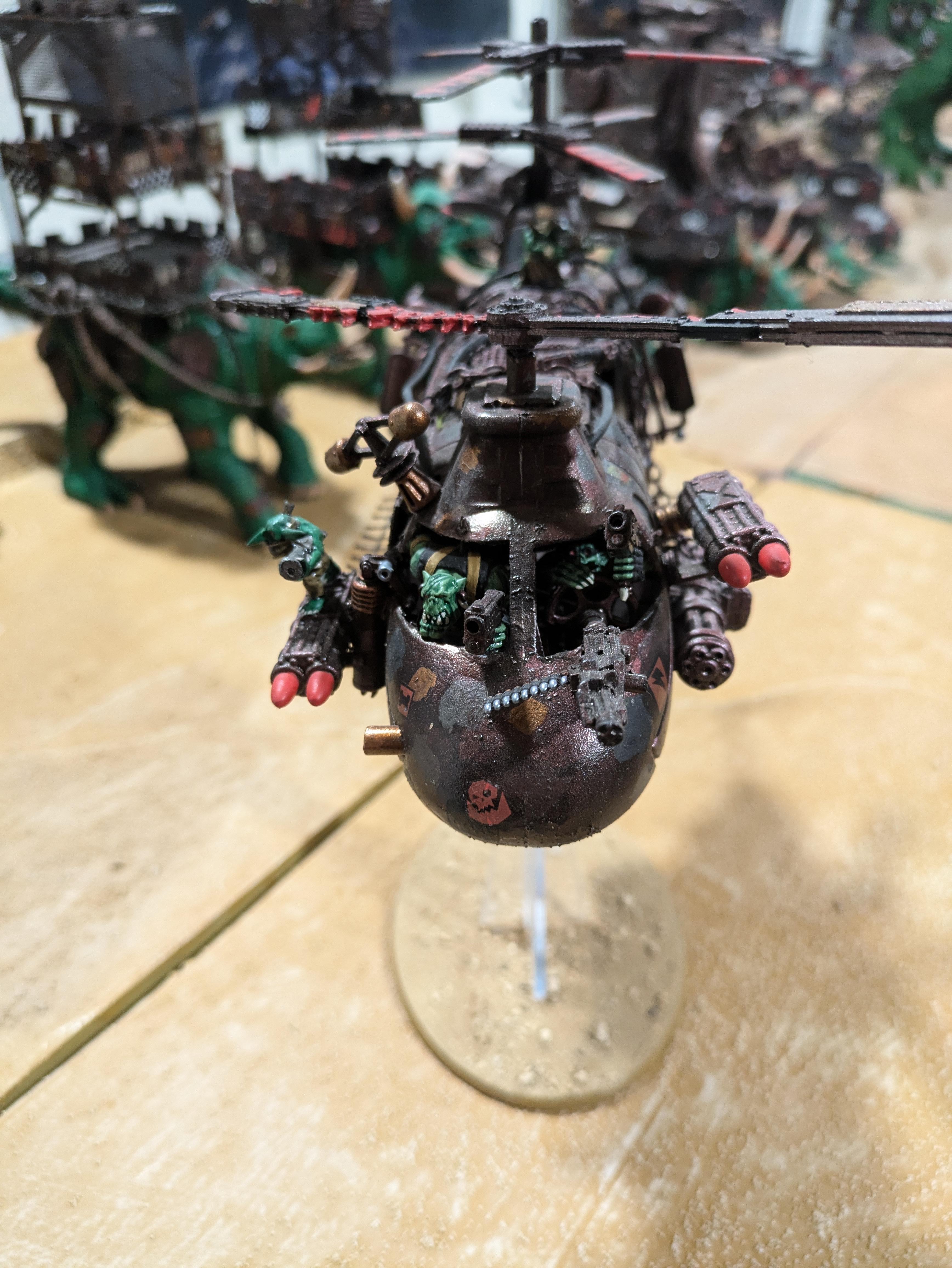 Chinork, Conversion, Converted Kopta, Helicopter, Kitbashed Warkopta, Kopta, Ork Helicopter, Ork Warkopta, War Kopta, War Kopta Conversion, Warkopta, Warkopta Conversion