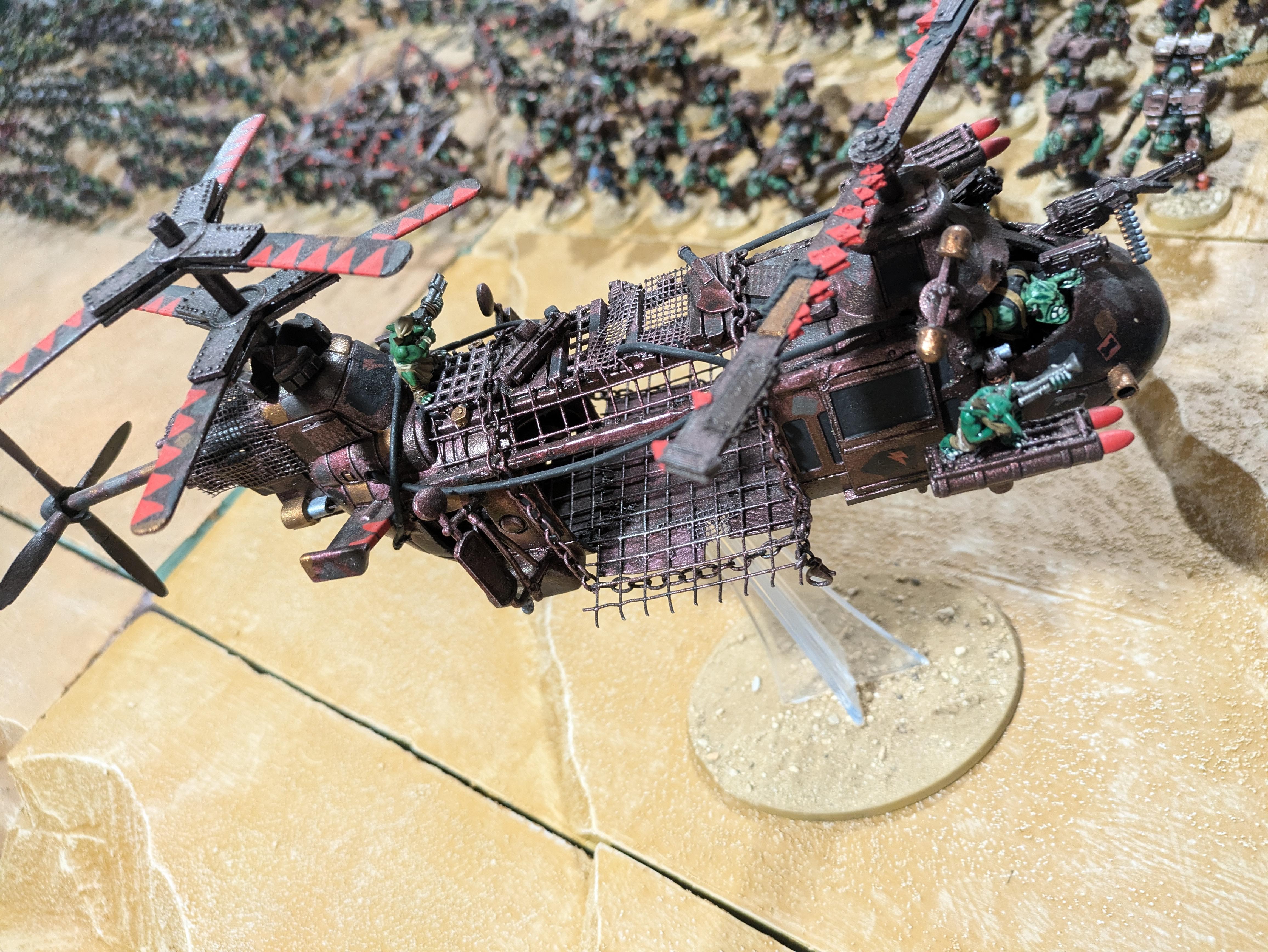 Chinork, Conversion, Converted Kopta, Helicopter, Kitbashed Warkopta, Kopta, Ork Helicopter, Ork Warkopta, War Kopta, War Kopta Conversion, Warkopta, Warkopta Conversion