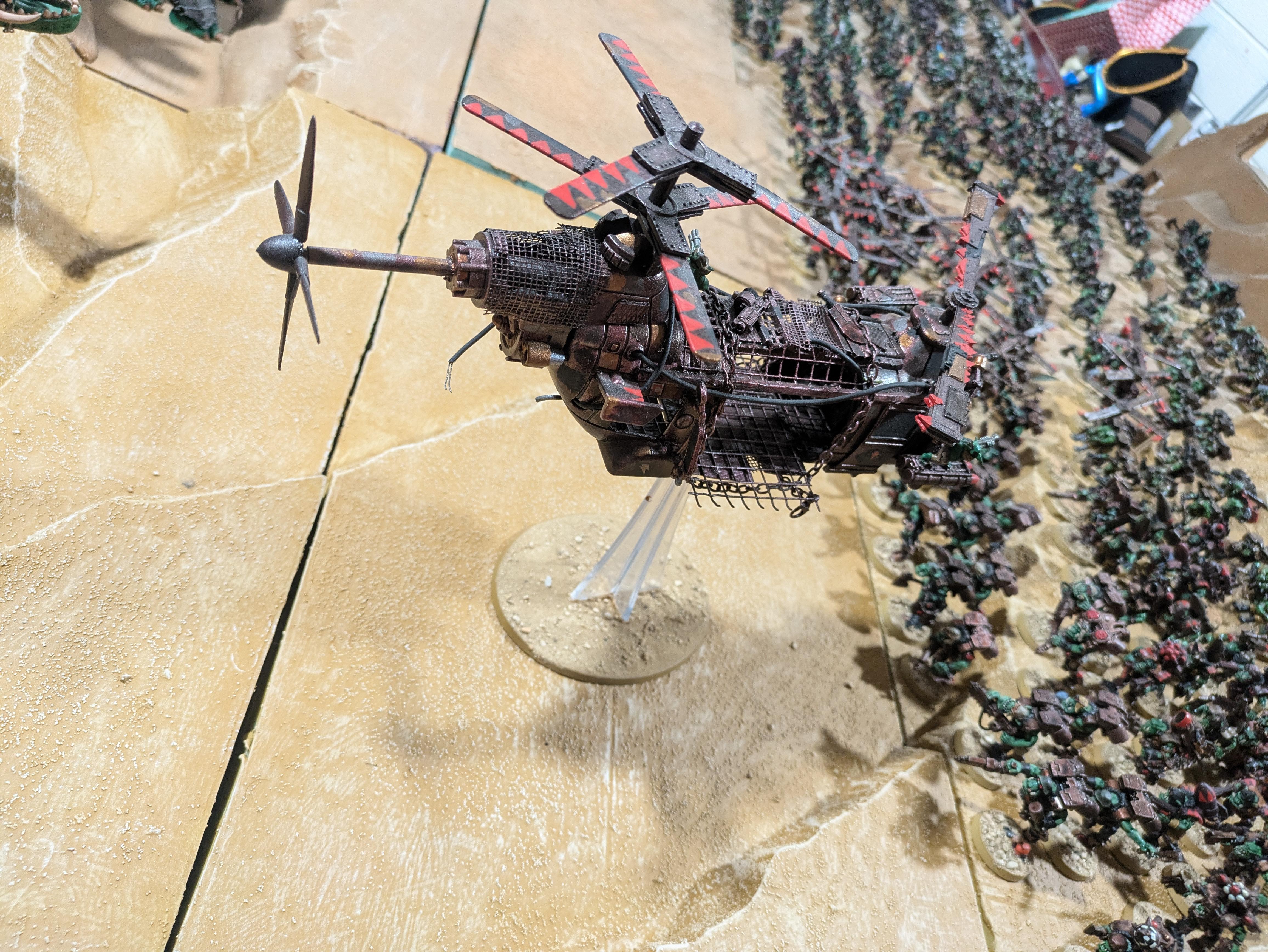 Chinork, Conversion, Converted Kopta, Helicopter, Kitbashed Warkopta, Kopta, Ork Helicopter, Ork Warkopta, War Kopta, War Kopta Conversion, Warkopta, Warkopta Conversion