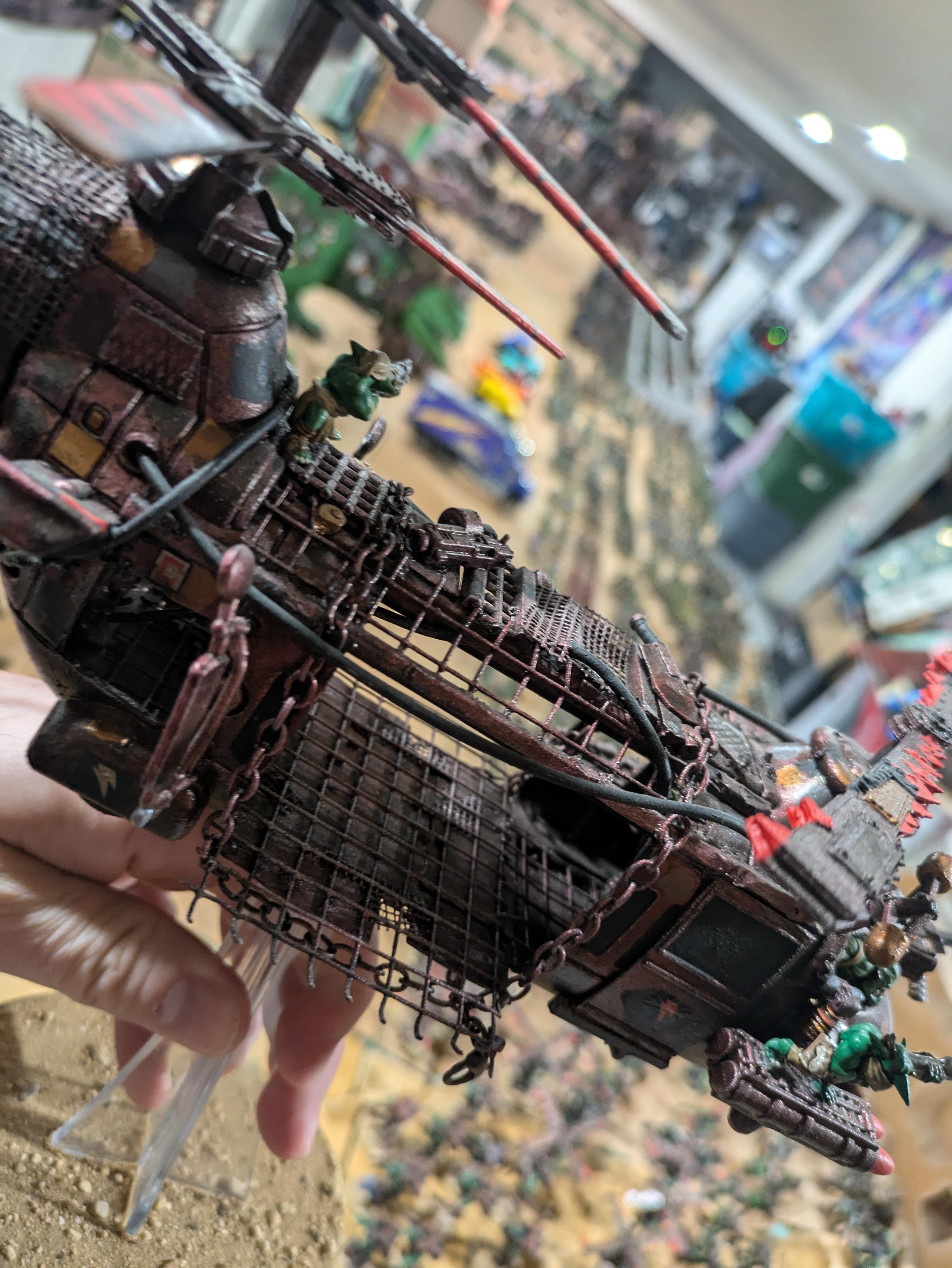 Chinork, Conversion, Converted Kopta, Helicopter, Kitbashed Warkopta, Kopta, Ork Helicopter, Ork Warkopta, War Kopta, War Kopta Conversion, Warkopta, Warkopta Conversion