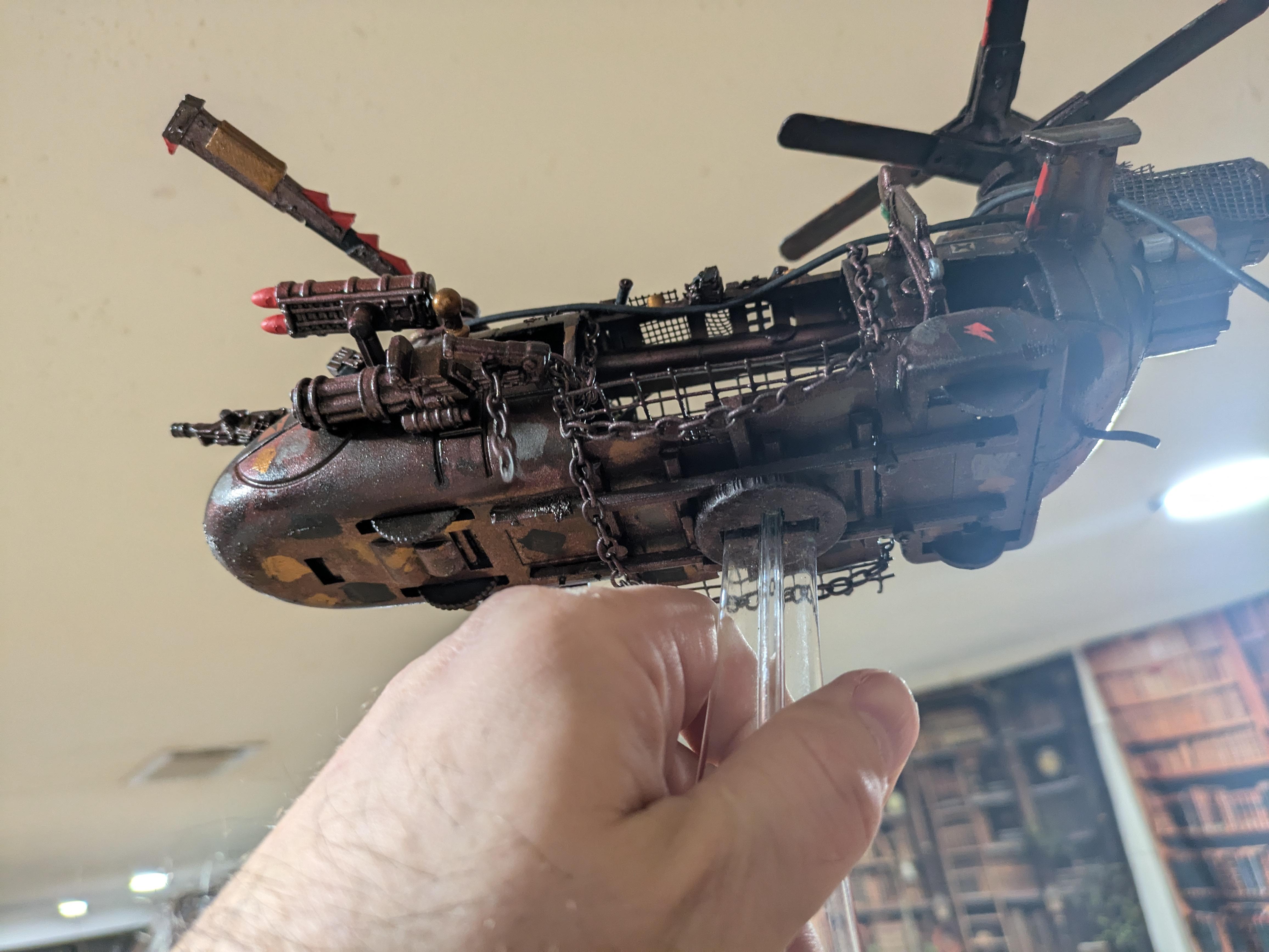 Chinork, Conversion, Converted Kopta, Helicopter, Kitbashed Warkopta, Kopta, Ork Helicopter, Ork Warkopta, War Kopta, War Kopta Conversion, Warkopta, Warkopta Conversion