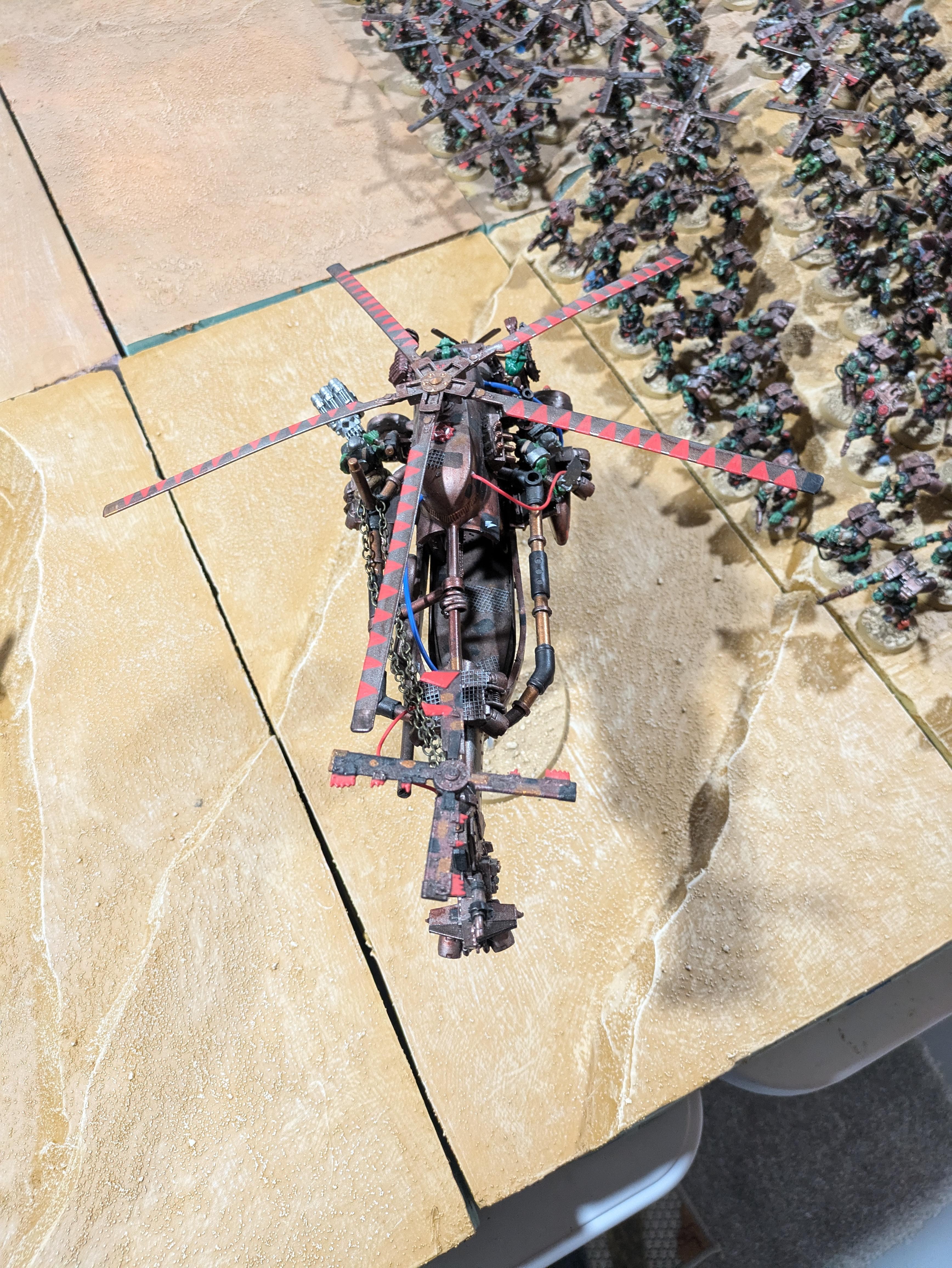 Chinork, Conversion, Converted Kopta, Helicopter, Kitbashed Warkopta, Kopta, Ork Helicopter, Ork Warkopta, War Kopta, War Kopta Conversion, Warkopta, Warkopta Conversion