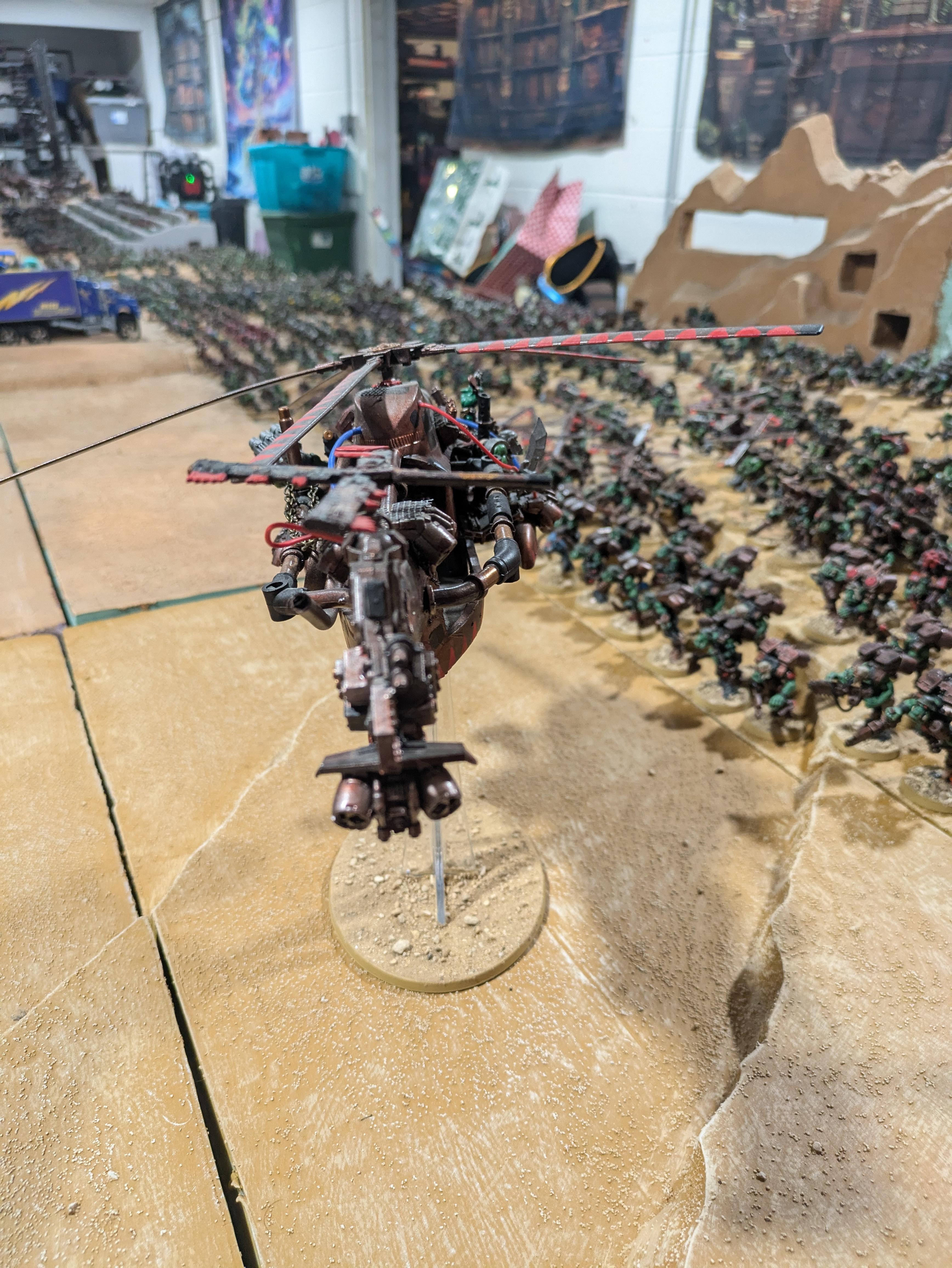 Chinork, Conversion, Converted Kopta, Helicopter, Kitbashed Warkopta, Kopta, Ork Helicopter, Ork Warkopta, War Kopta, War Kopta Conversion, Warkopta, Warkopta Conversion