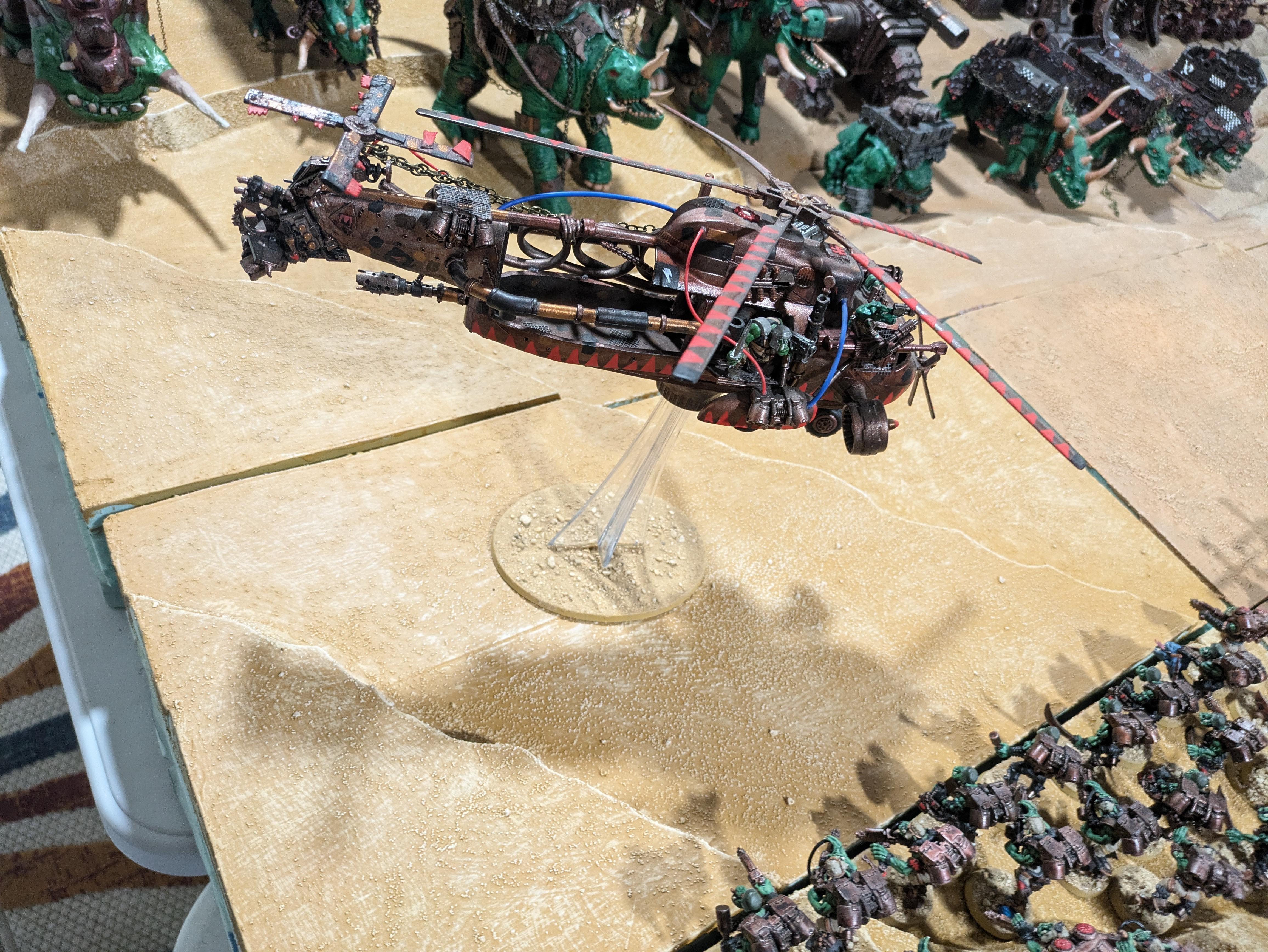 Chinork, Conversion, Converted Kopta, Helicopter, Kitbashed Warkopta, Kopta, Ork Helicopter, Ork Warkopta, War Kopta, War Kopta Conversion, Warkopta, Warkopta Conversion