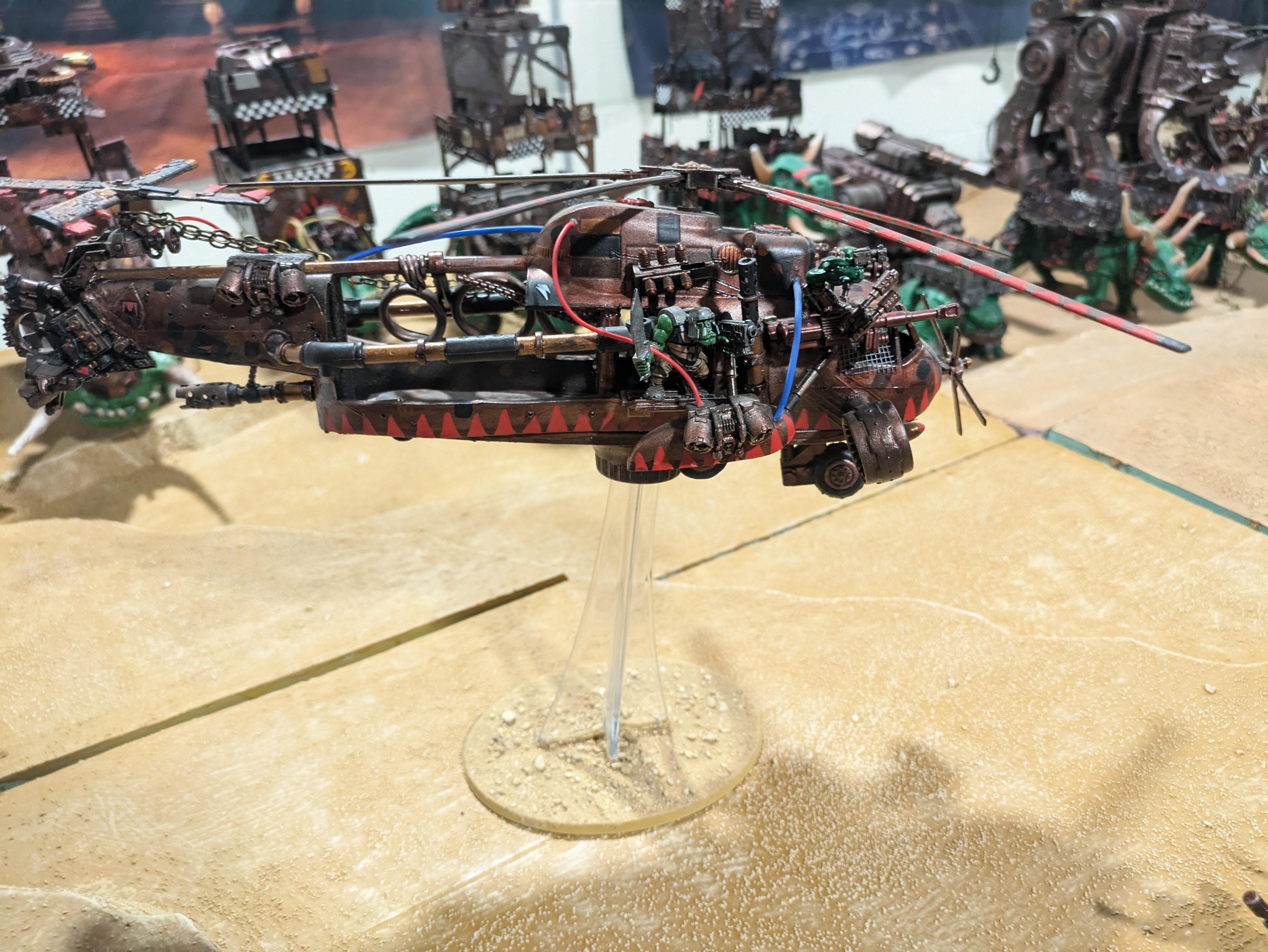 Chinork, Conversion, Converted Kopta, Helicopter, Kitbashed Warkopta, Kopta, Ork Helicopter, Ork Warkopta, War Kopta, War Kopta Conversion, Warkopta, Warkopta Conversion