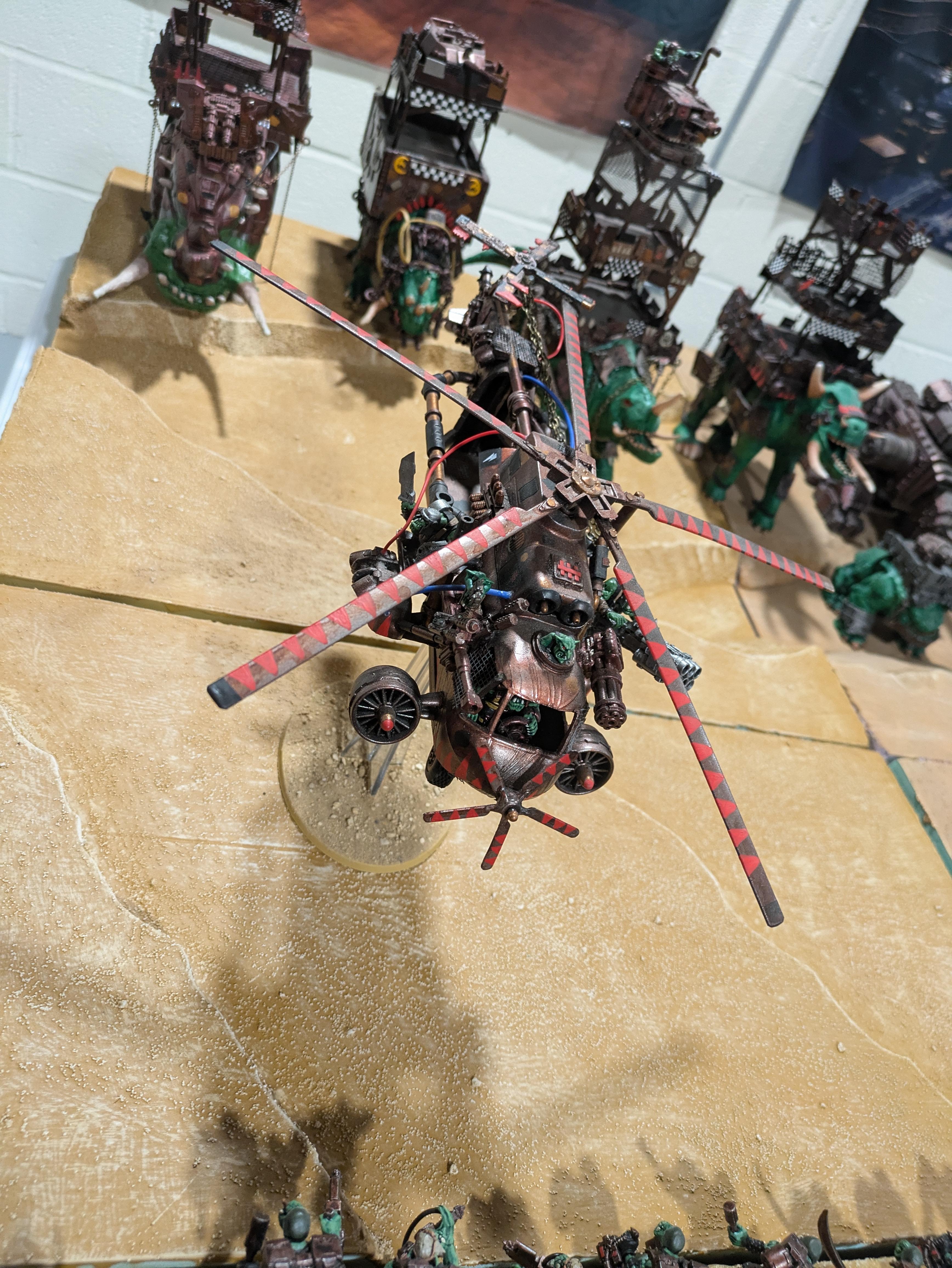 Chinork, Conversion, Converted Kopta, Helicopter, Kitbashed Warkopta, Kopta, Ork Helicopter, Ork Warkopta, War Kopta, War Kopta Conversion, Warkopta, Warkopta Conversion