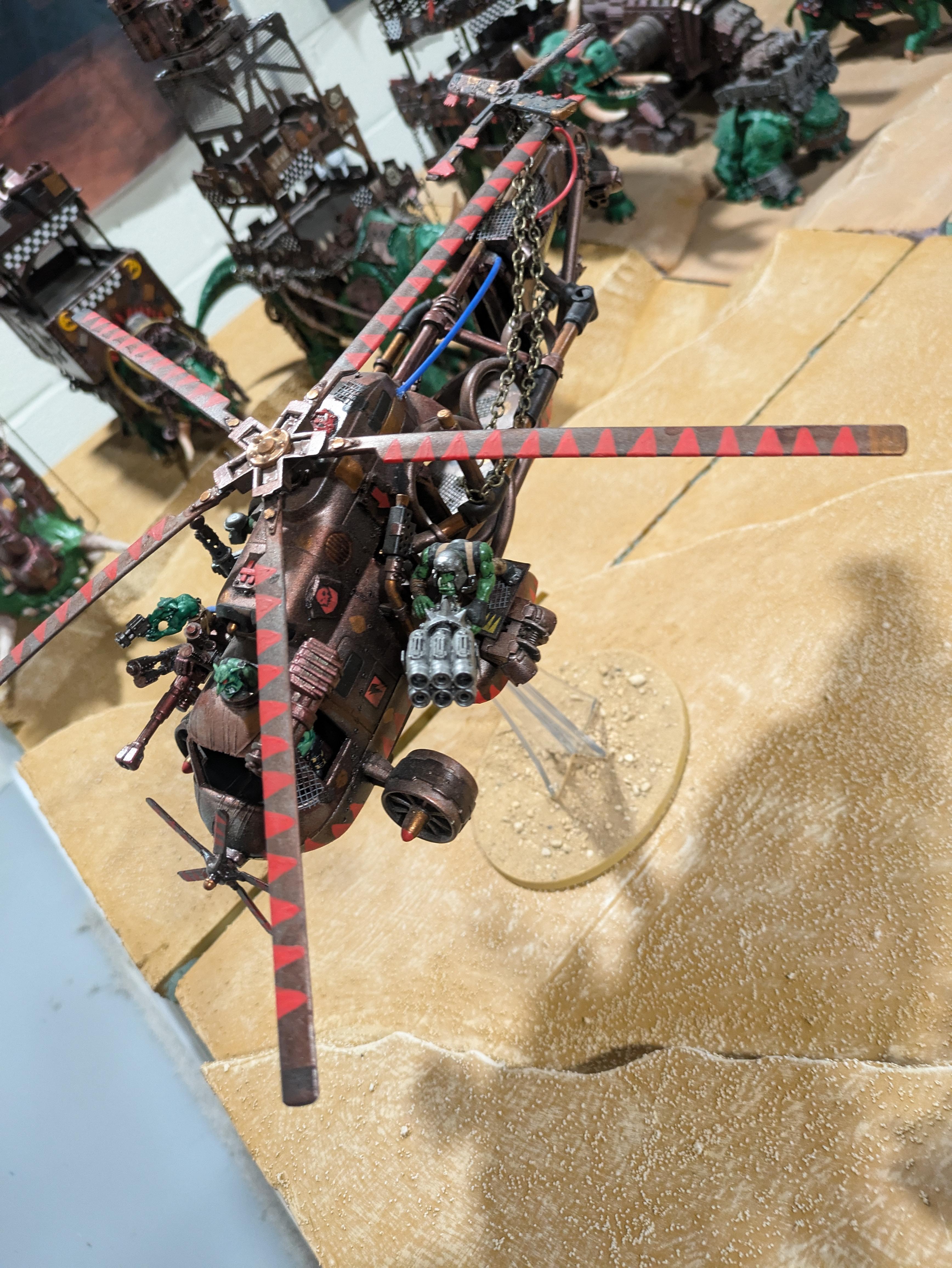 Chinork, Conversion, Converted Kopta, Helicopter, Kitbashed Warkopta, Kopta, Ork Helicopter, Ork Warkopta, War Kopta, War Kopta Conversion, Warkopta, Warkopta Conversion