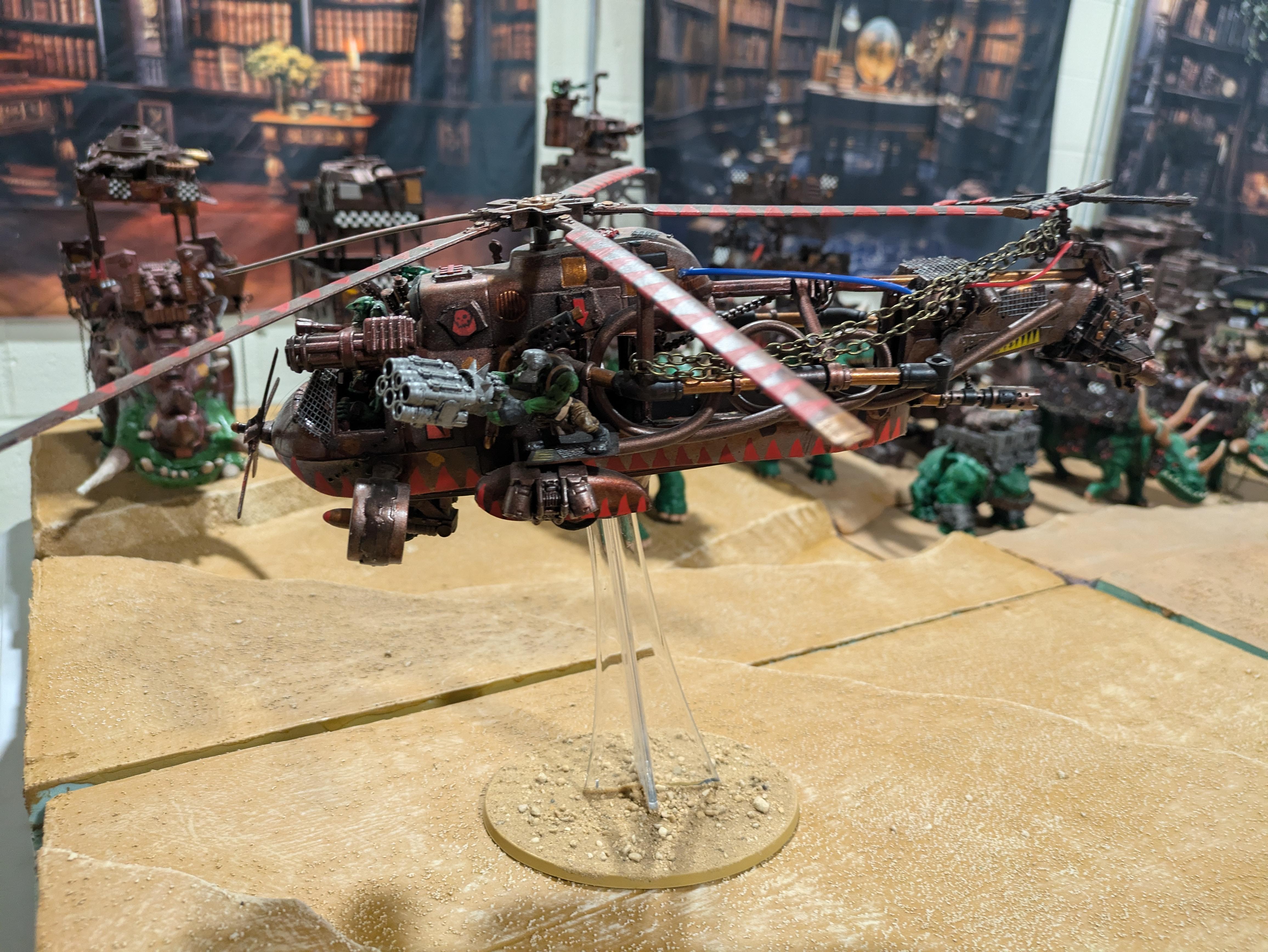 Chinork, Conversion, Converted Kopta, Helicopter, Kitbashed Warkopta, Kopta, Ork Helicopter, Ork Warkopta, War Kopta, War Kopta Conversion, Warkopta, Warkopta Conversion