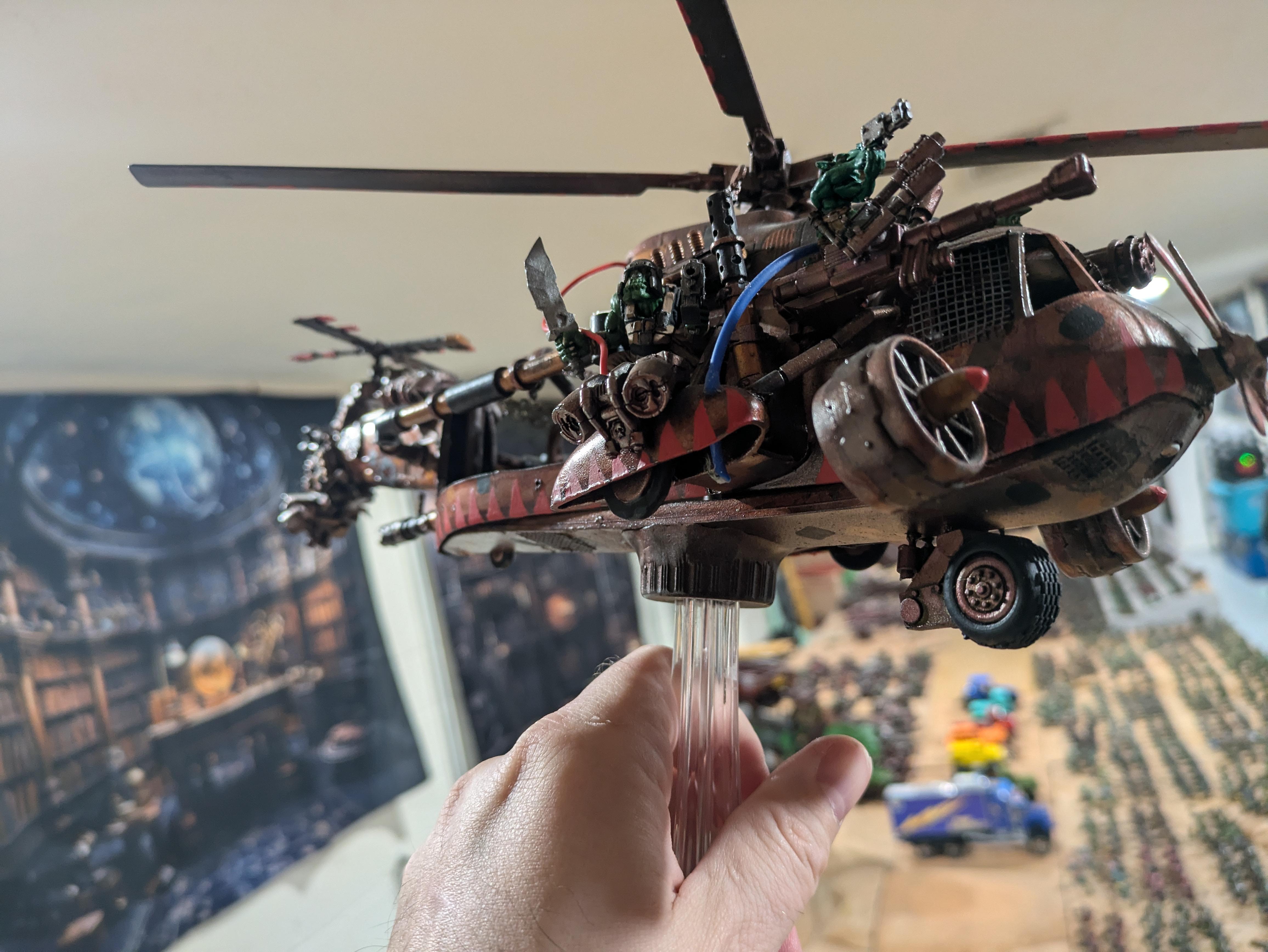 Chinork, Conversion, Converted Kopta, Helicopter, Kitbashed Warkopta, Kopta, Ork Helicopter, Ork Warkopta, War Kopta, War Kopta Conversion, Warkopta, Warkopta Conversion