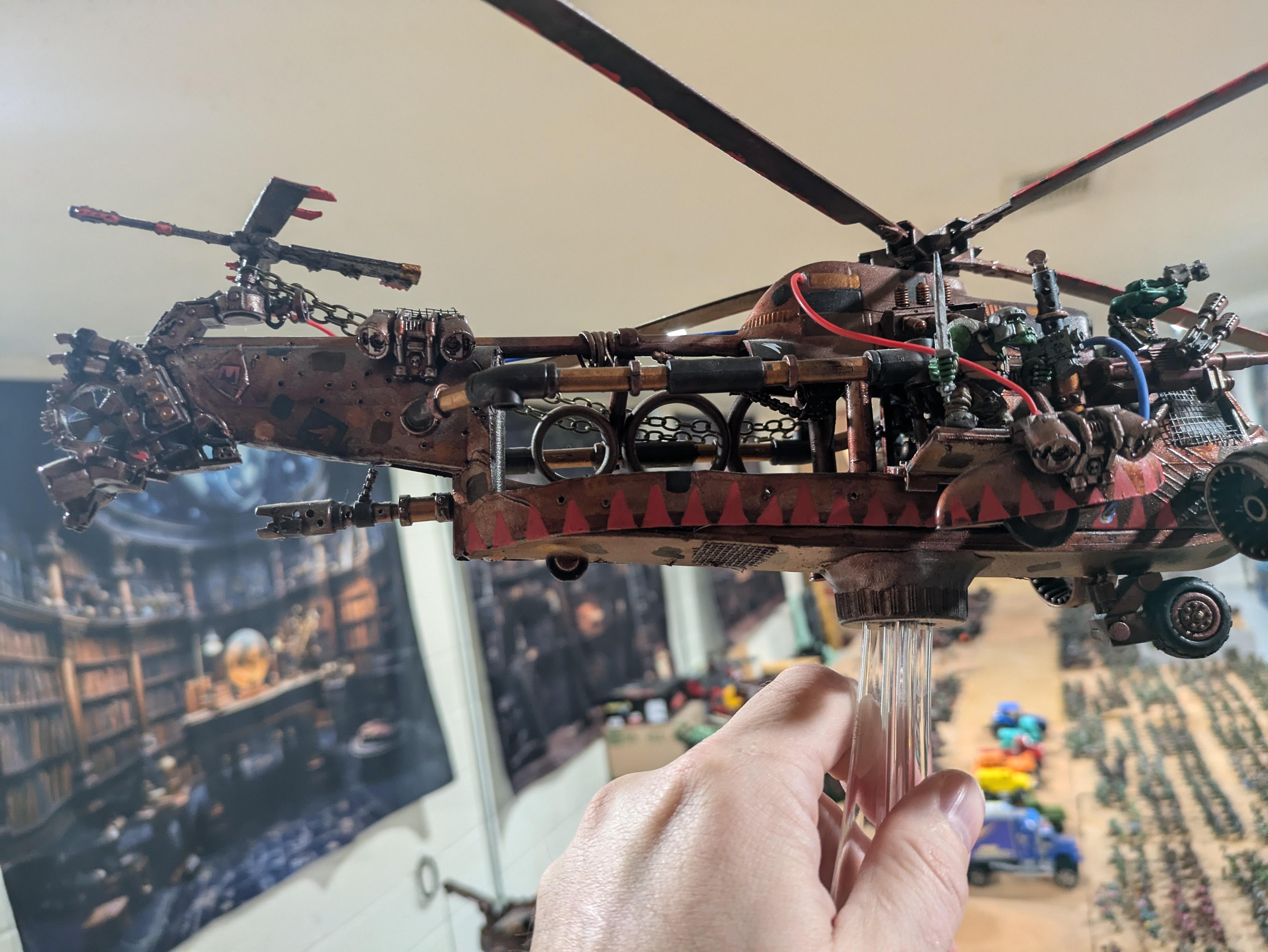 Chinork, Conversion, Converted Kopta, Helicopter, Kitbashed Warkopta, Kopta, Ork Helicopter, Ork Warkopta, War Kopta, War Kopta Conversion, Warkopta, Warkopta Conversion