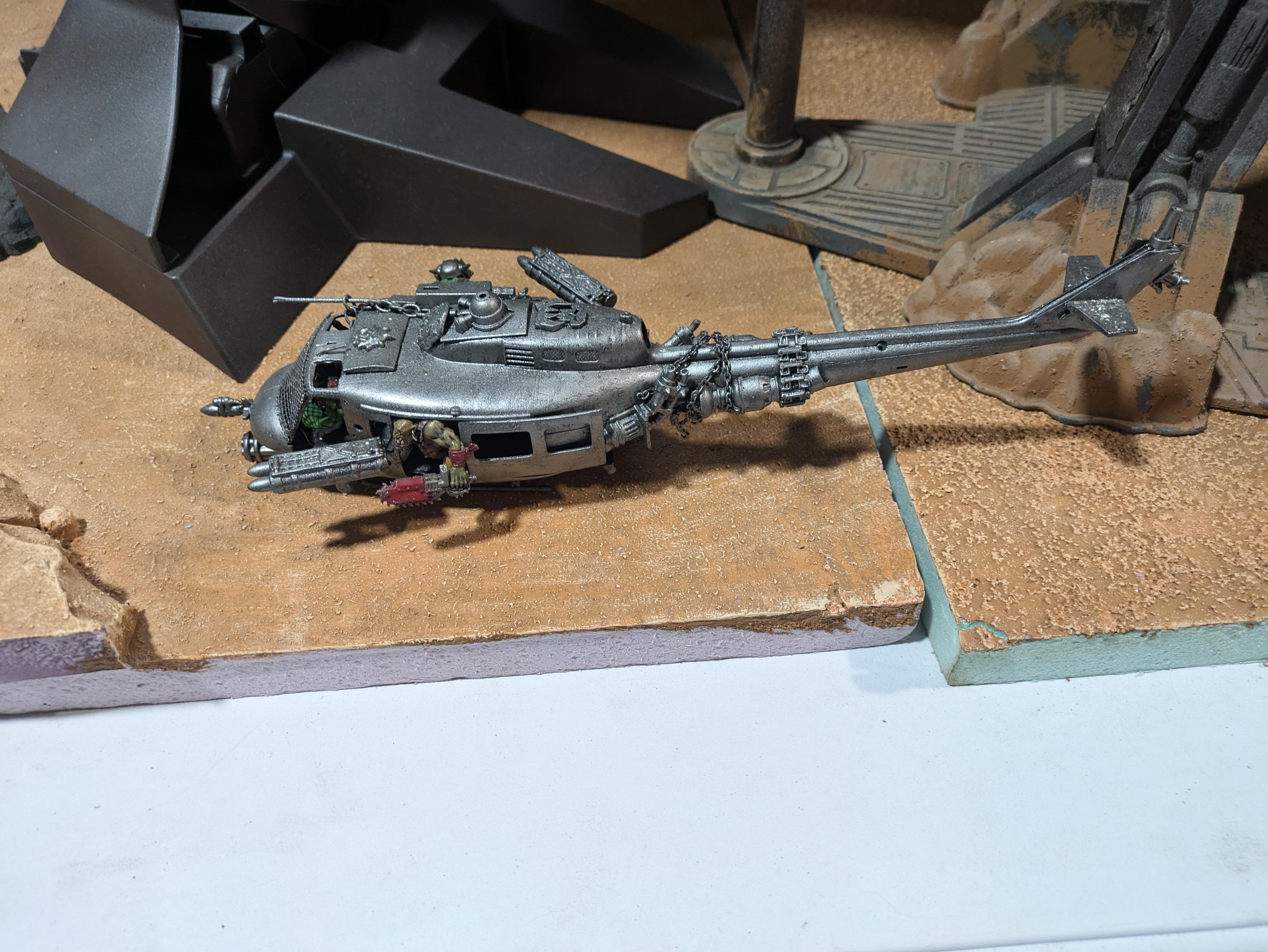 Chinork, Conversion, Converted Kopta, Helicopter, Kitbashed Warkopta, Kopta, Ork Helicopter, Ork Warkopta, War Kopta, War Kopta Conversion, Warkopta, Warkopta Conversion