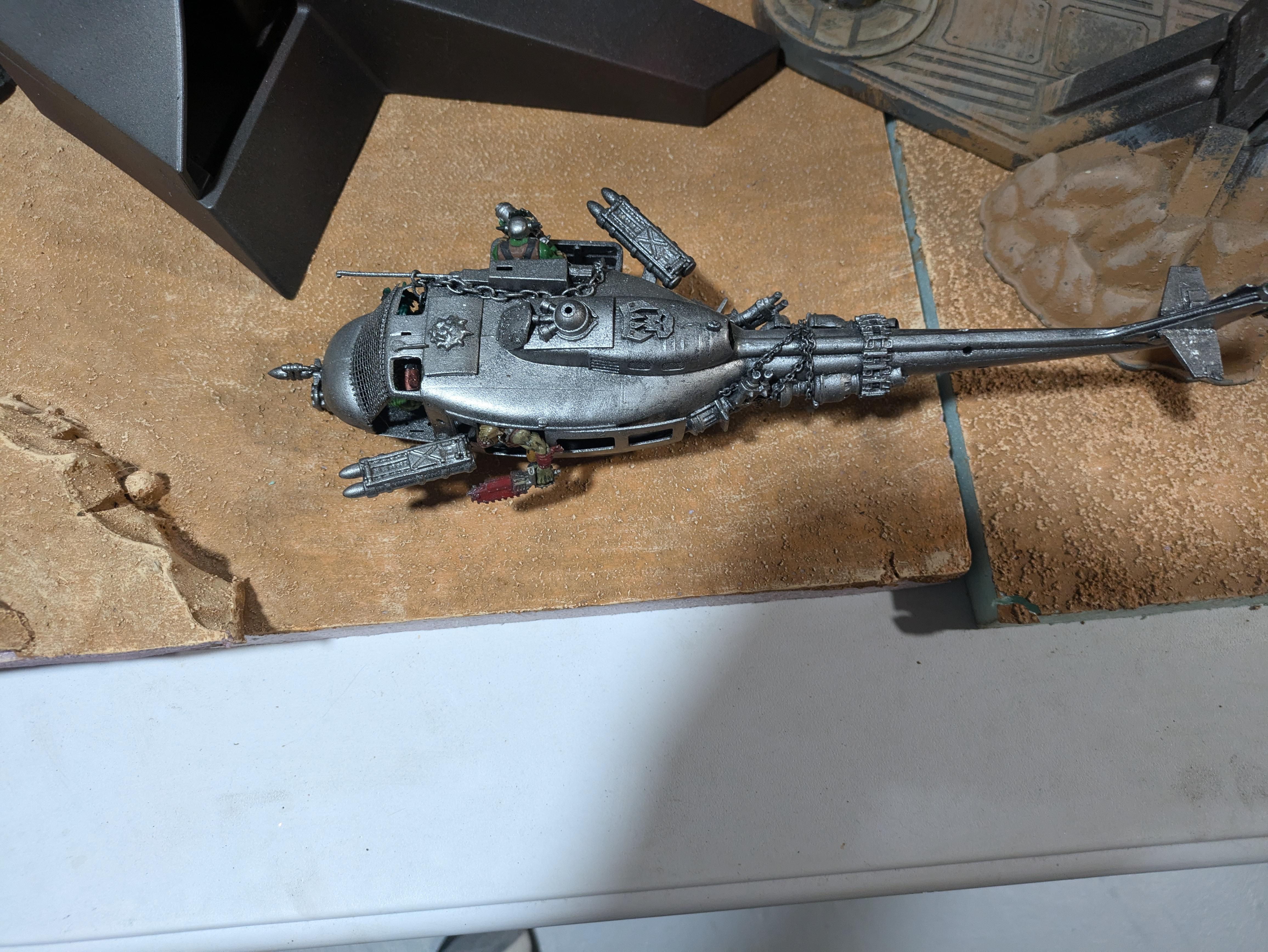 Chinork, Conversion, Converted Kopta, Helicopter, Kitbashed Warkopta, Kopta, Ork Helicopter, Ork Warkopta, War Kopta, War Kopta Conversion, Warkopta, Warkopta Conversion